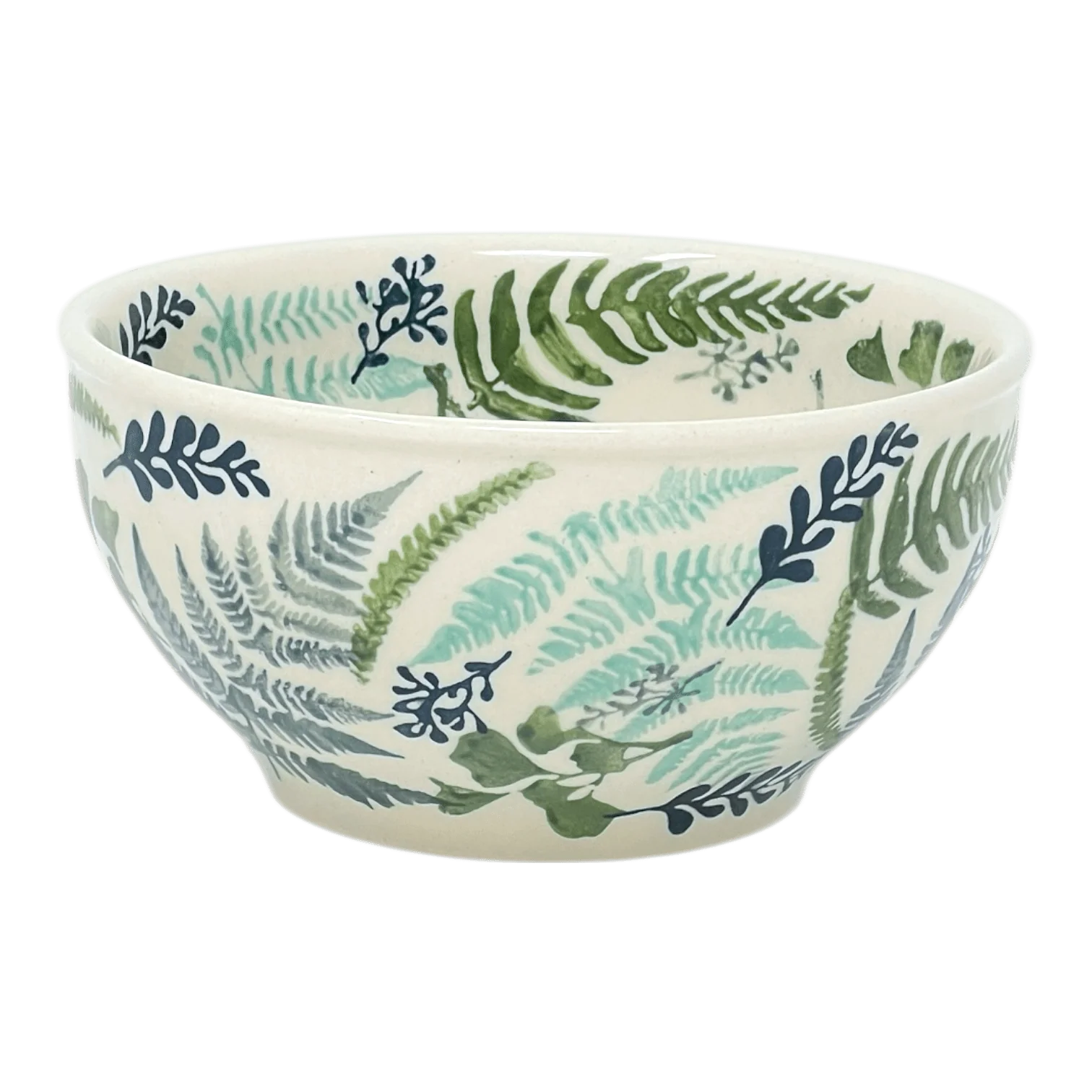 Bowl, Round, Tapered, 5.25" in "Scattered Ferns" by Manufaktura | M052S-GZ39