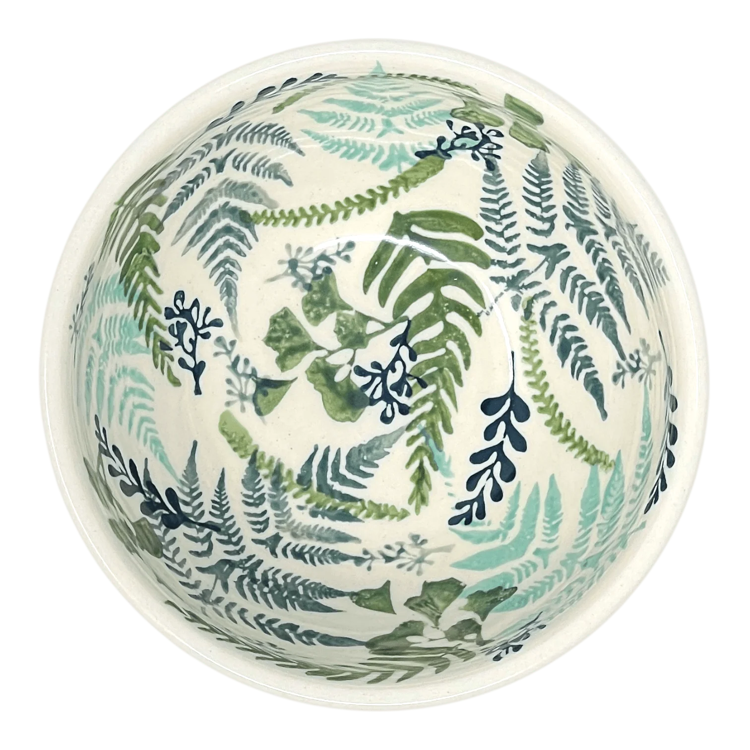 Bowl, Round, Tapered, 5.25" in "Scattered Ferns" by Manufaktura | M052S-GZ39 - Image 2