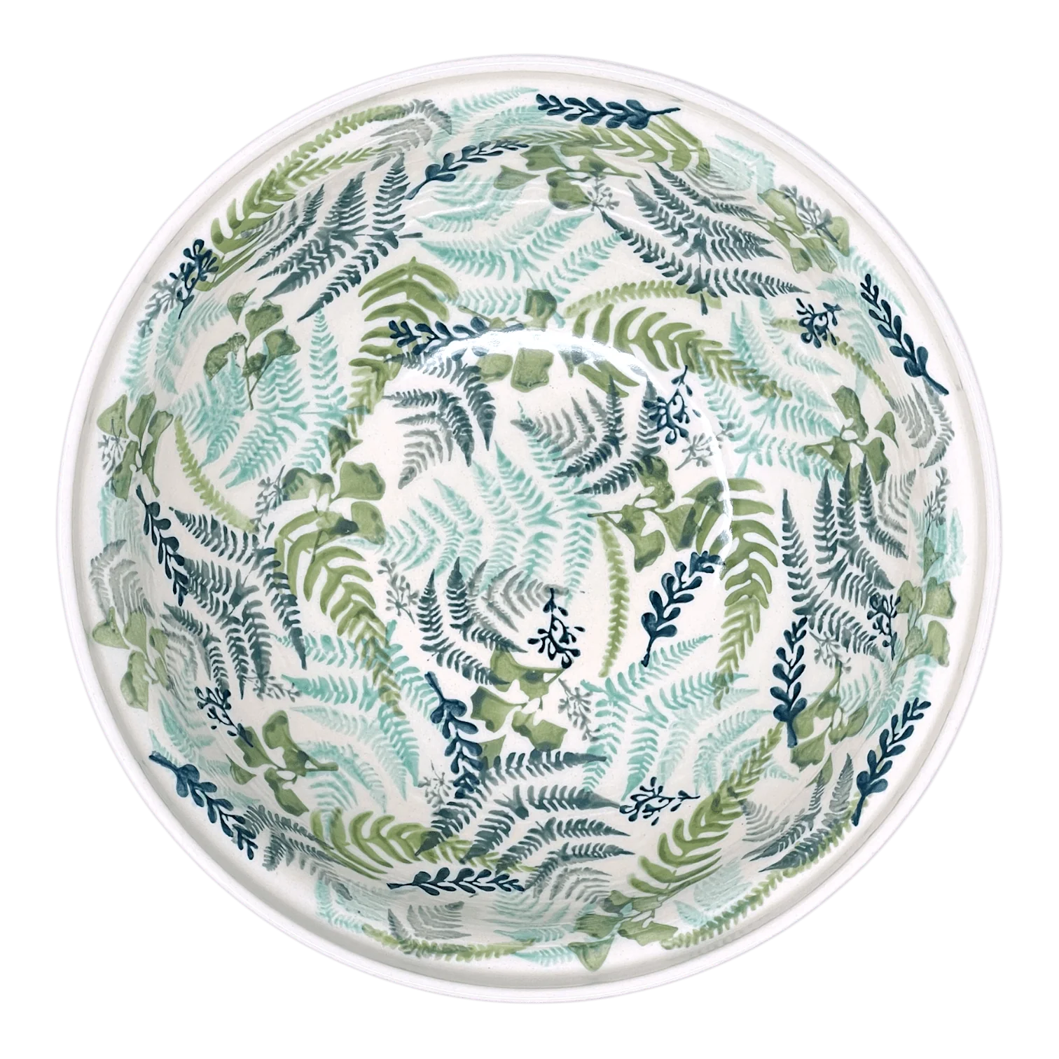 Bowl, Round, with Lid, 9.5" in "Scattered Ferns" by Manufaktura | M159S-GZ39 - Image 4