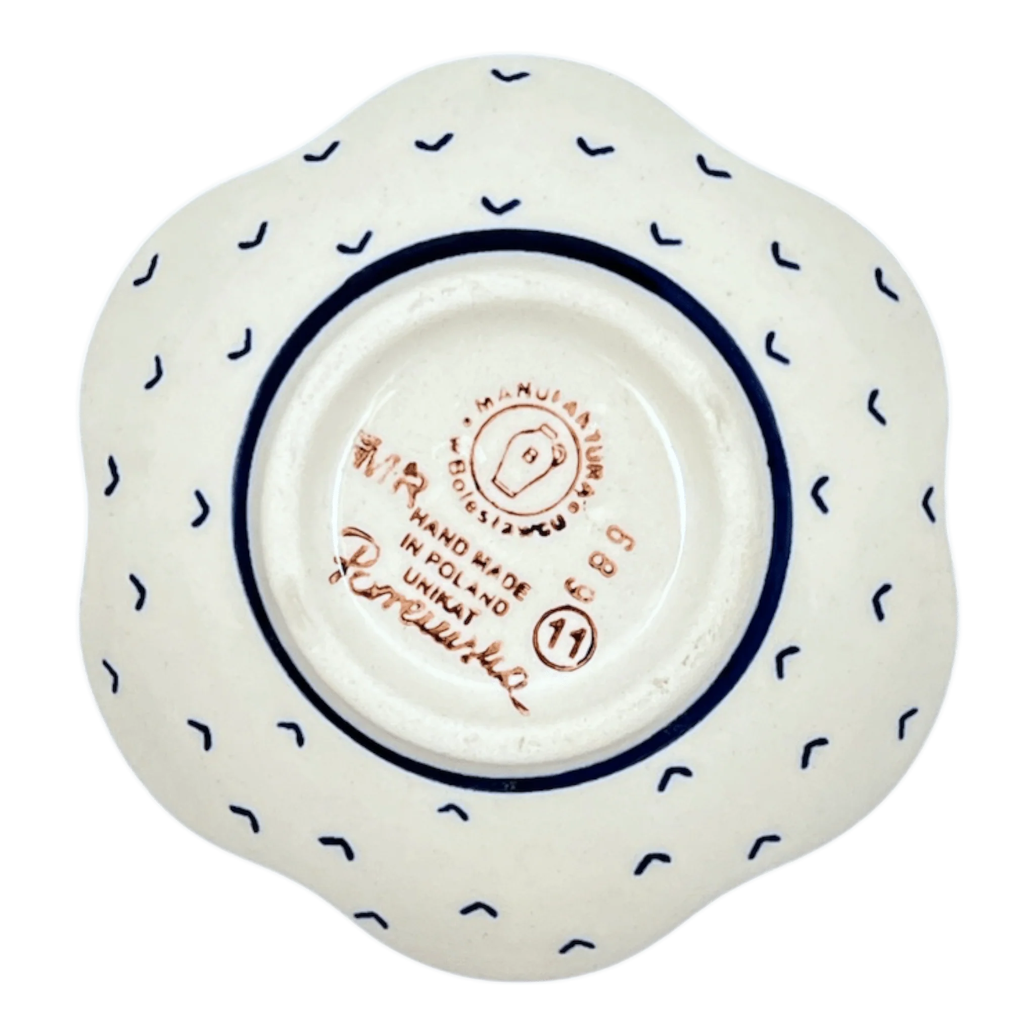 Bowl, Scalloped, Shallow, 4.25", (P205) in "Autumn Harvest" by Manufaktura | P205S-LB - Image 4