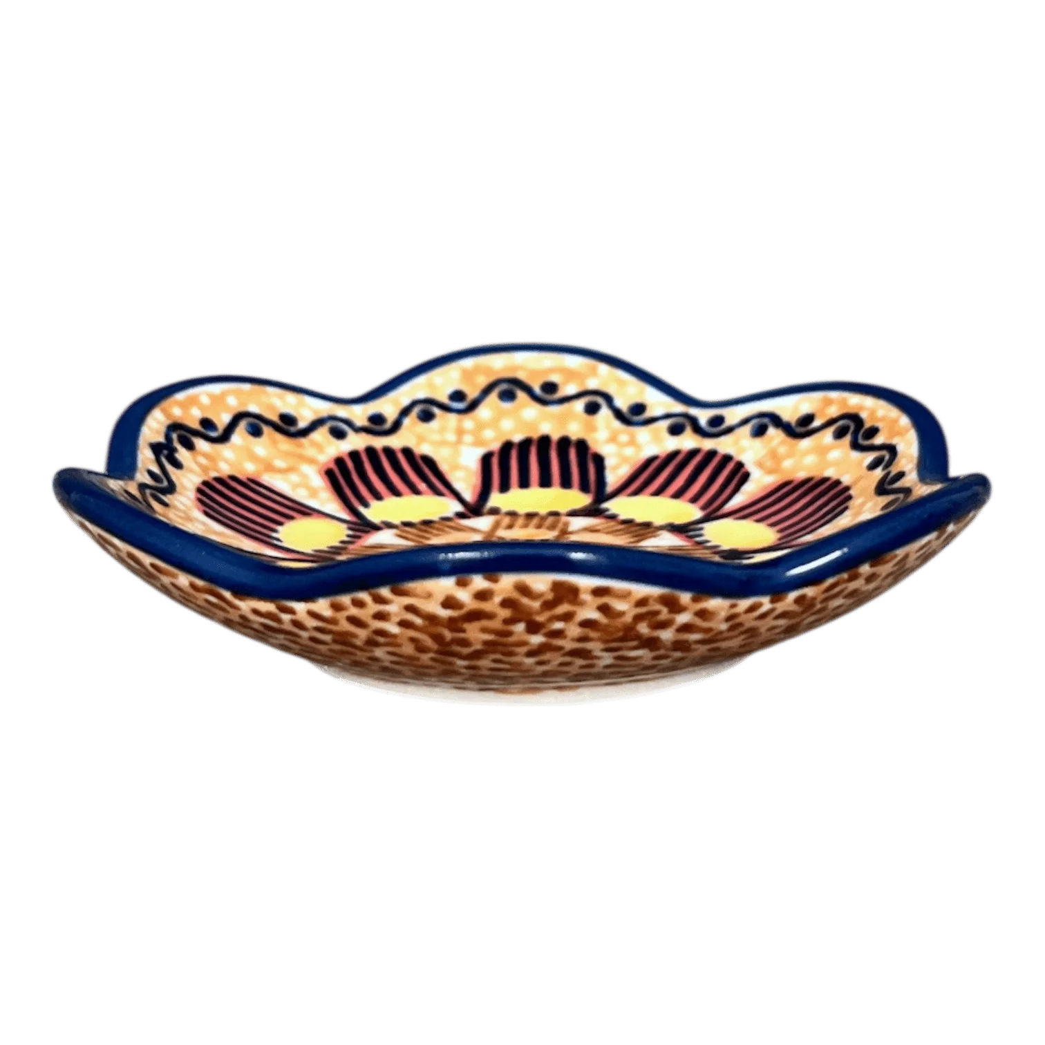 Bowl, Scalloped, Shallow, 4.25", (P205) in "Desert Sunrise" by Manufaktura | P205U-KLJ