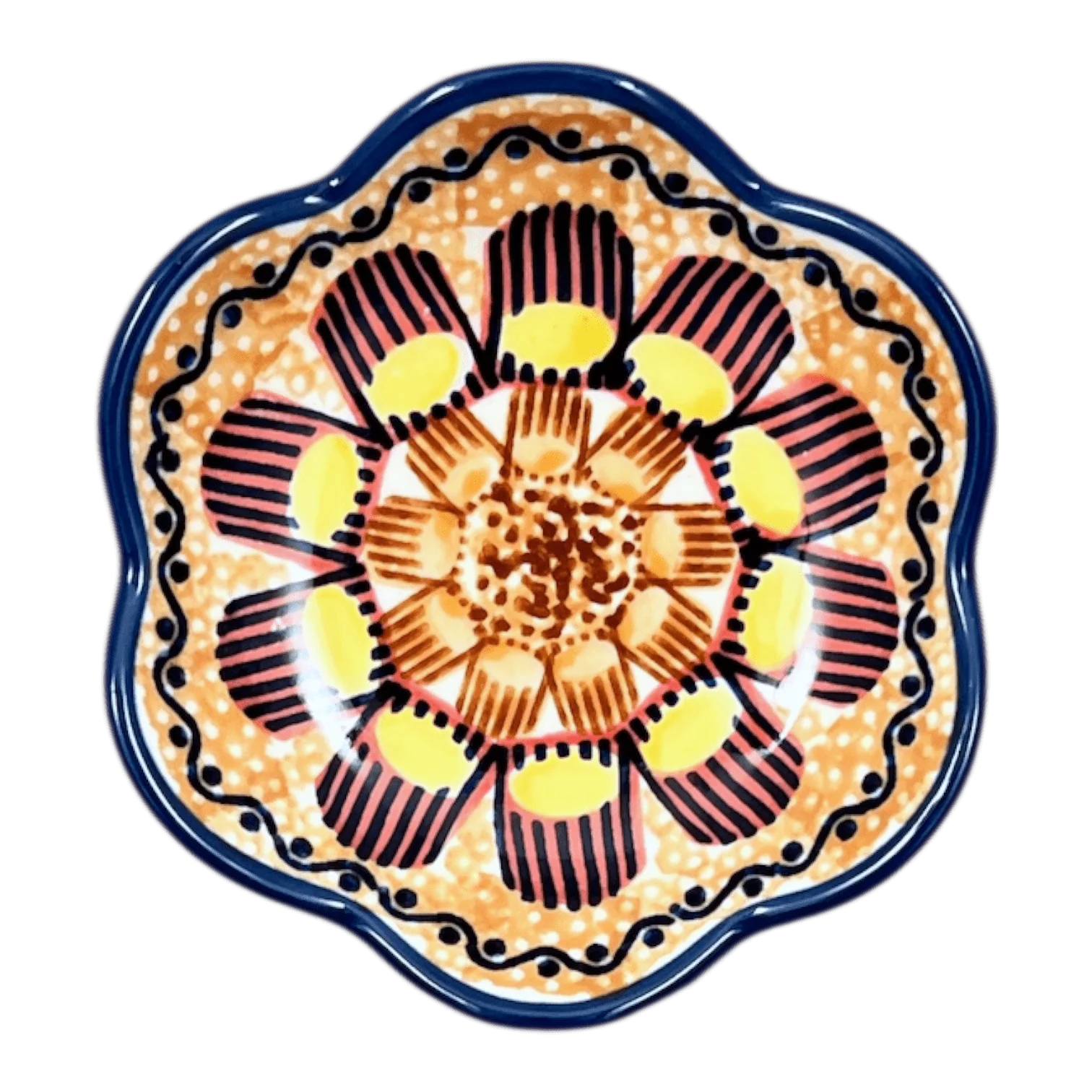Bowl, Scalloped, Shallow, 4.25", (P205) in "Desert Sunrise" by Manufaktura | P205U-KLJ - Image 3
