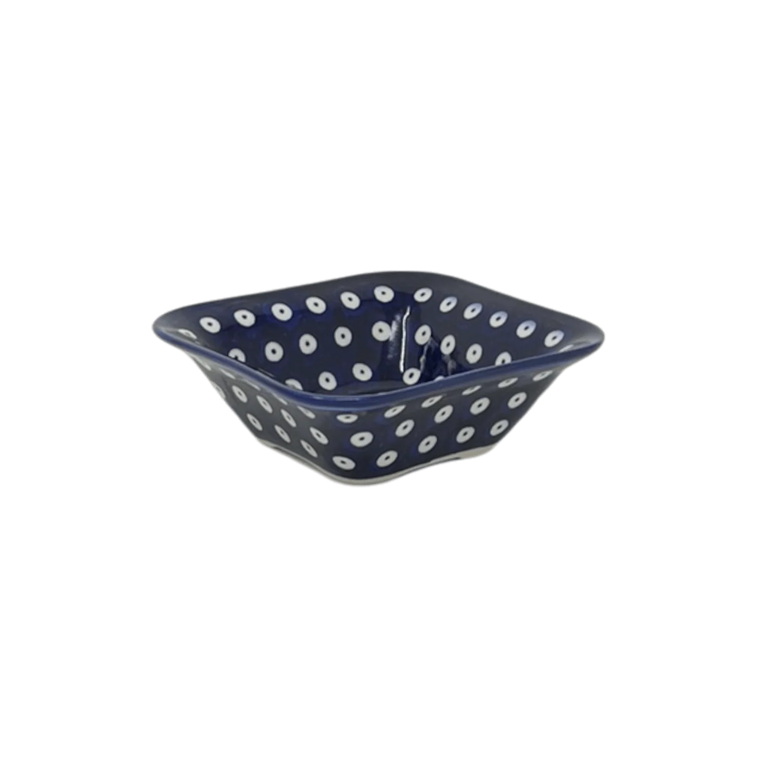 Bowl, Square, 5.25" Small, WR (WR12G) in "Dot to Dot" by W.R. Ceramika | WR12G-SM2 - Image 2