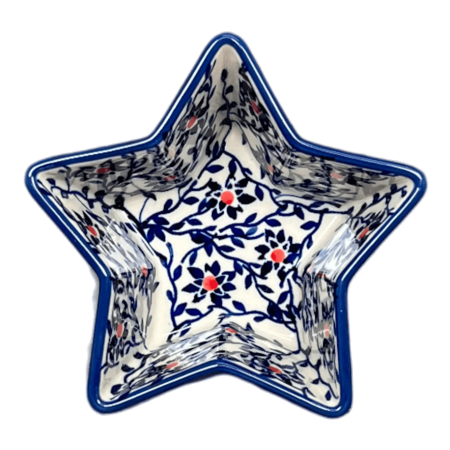 Bowl, Star-Shaped, Small in "Blue Canopy" by Manufaktura | M046U-IS04