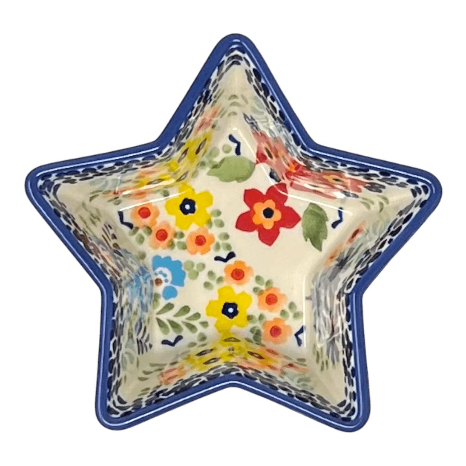 Bowl, Star-Shaped, Small in "Brilliant Garden" by Manufaktura | M046S-DPLW