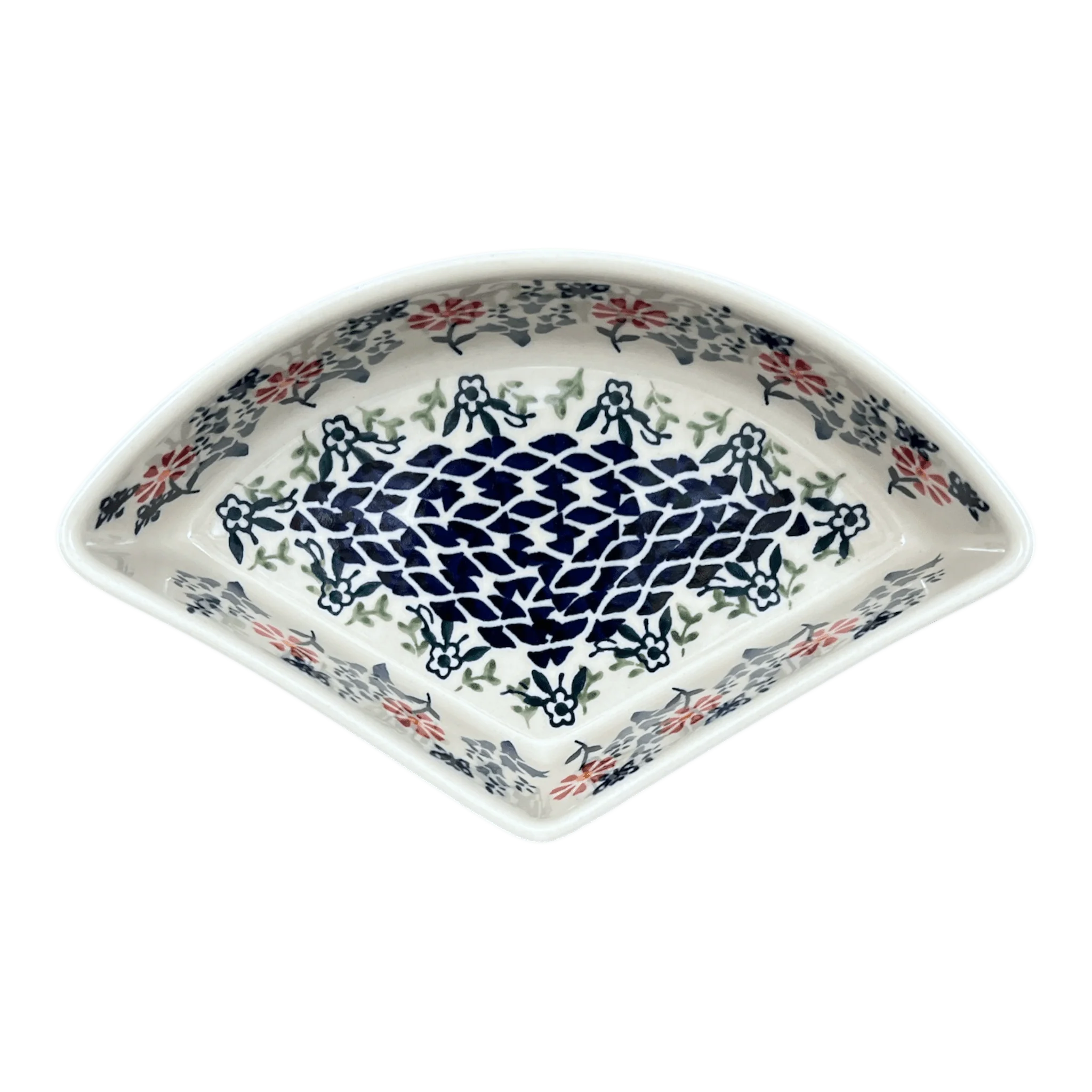 Bowl, Wedge-Shaped, 5" x 8.5" in "Butterfly Blossoms" by Manufaktura | M048T-MM02 - Image 3