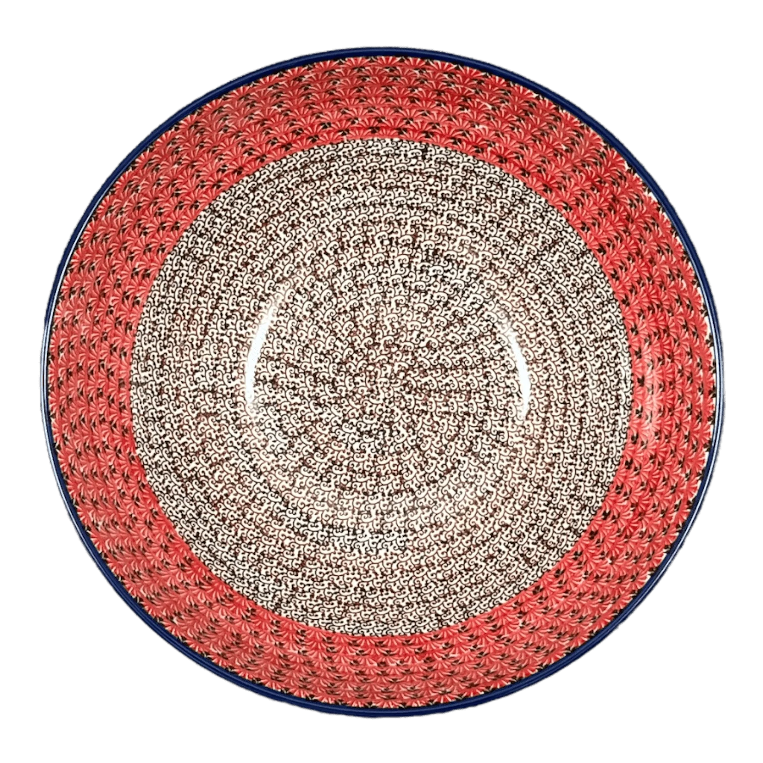Bowl, Round, 12.75" in "Coral Fans" by Ceramika Artystyczna | A154-2199X - Image 2