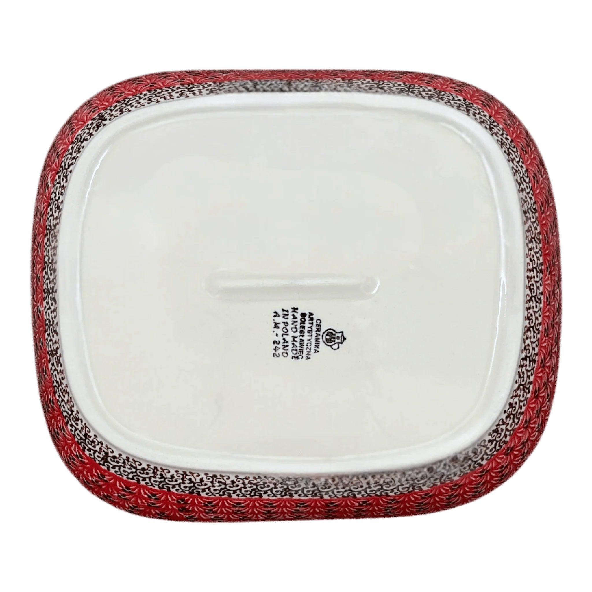 Baker, Rectangular, 9" x 10.5" in "Coral Fans" by Ceramika Artystyczna | A158-2199X - Image 3
