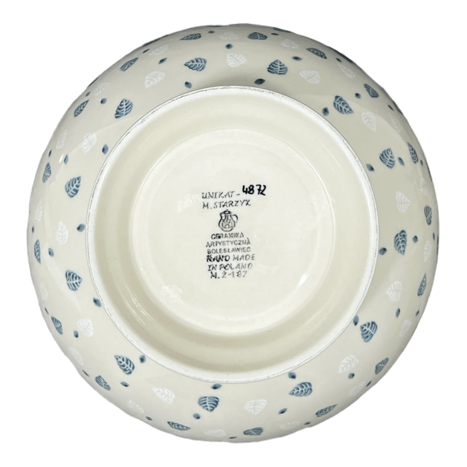Bowl, Round, Deep, Pedestal, 10" in "Lone Owl" by Ceramika Artystyczna | A215-U4872 - Image 4