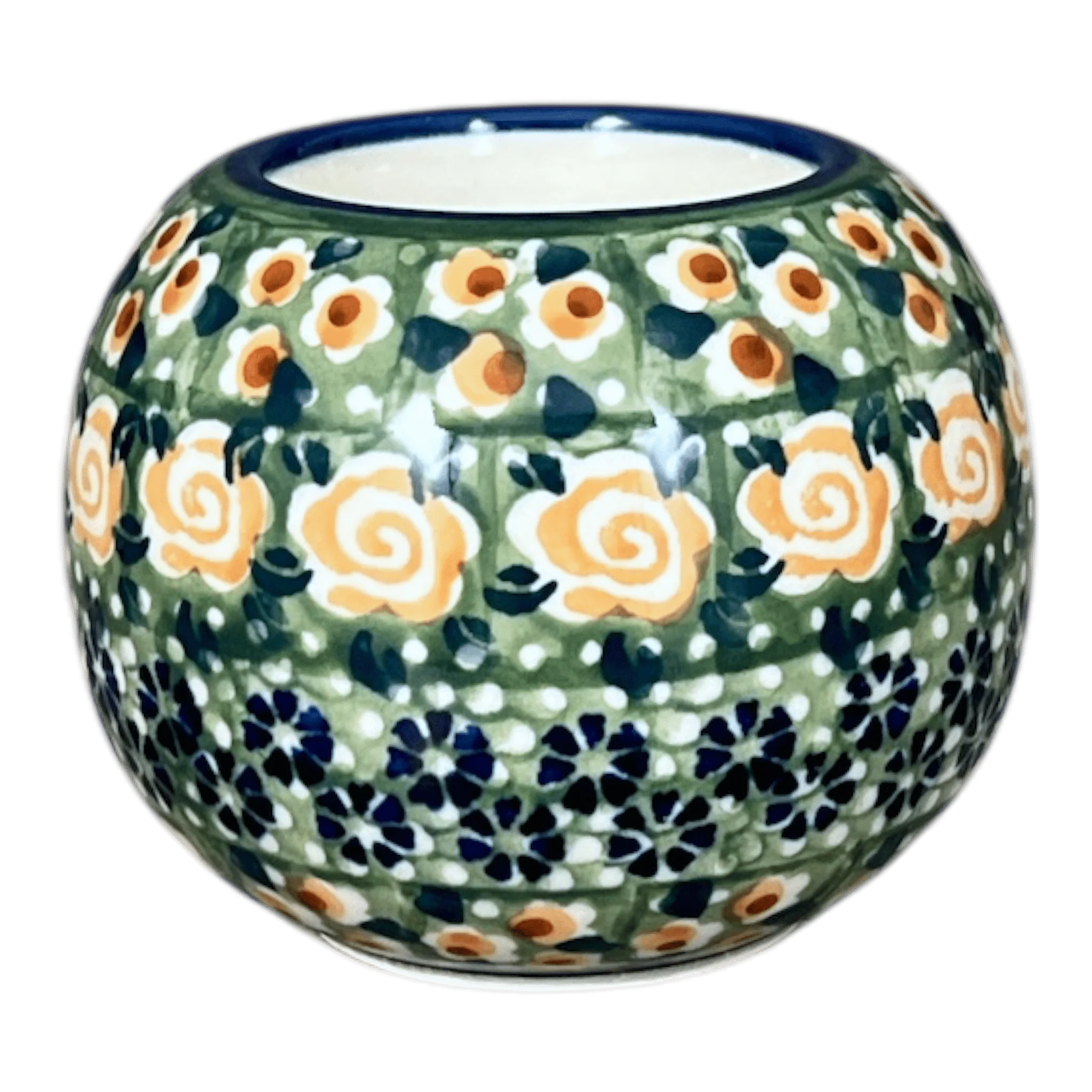 Candle Holder, Ball-Shaped, 2.5" in "Perennial Garden" by Manufaktura | S007S-LM