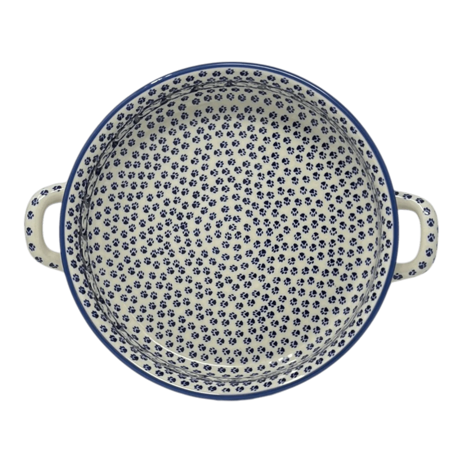 Casserole, Round, Handles, 9.25" in "Kitty Cat Path" by Manufaktura | Z140T-KOT6