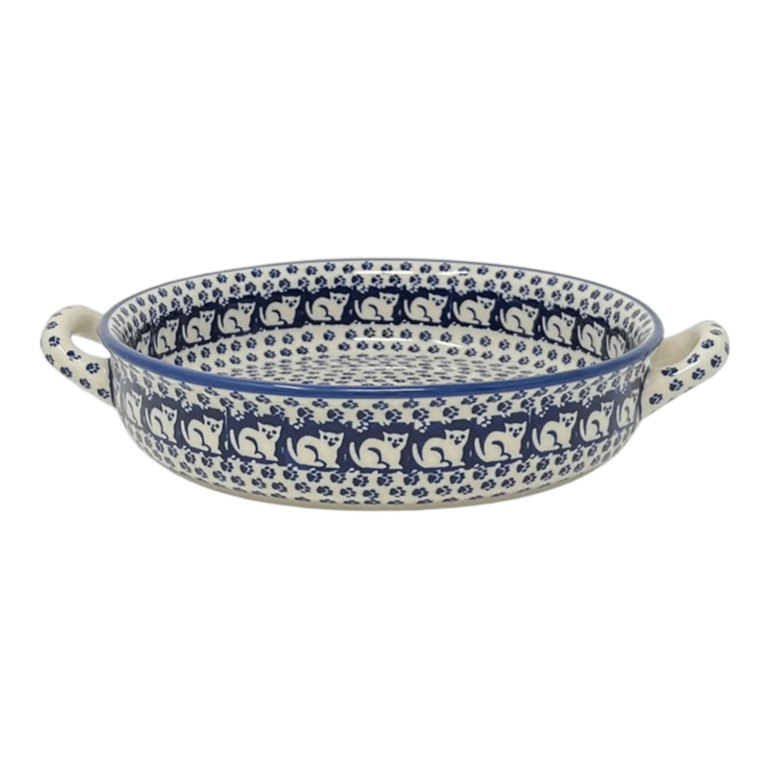 Casserole, Round, Handles, 9.25" in "Kitty Cat Path" by Manufaktura | Z140T-KOT6 - Image 2
