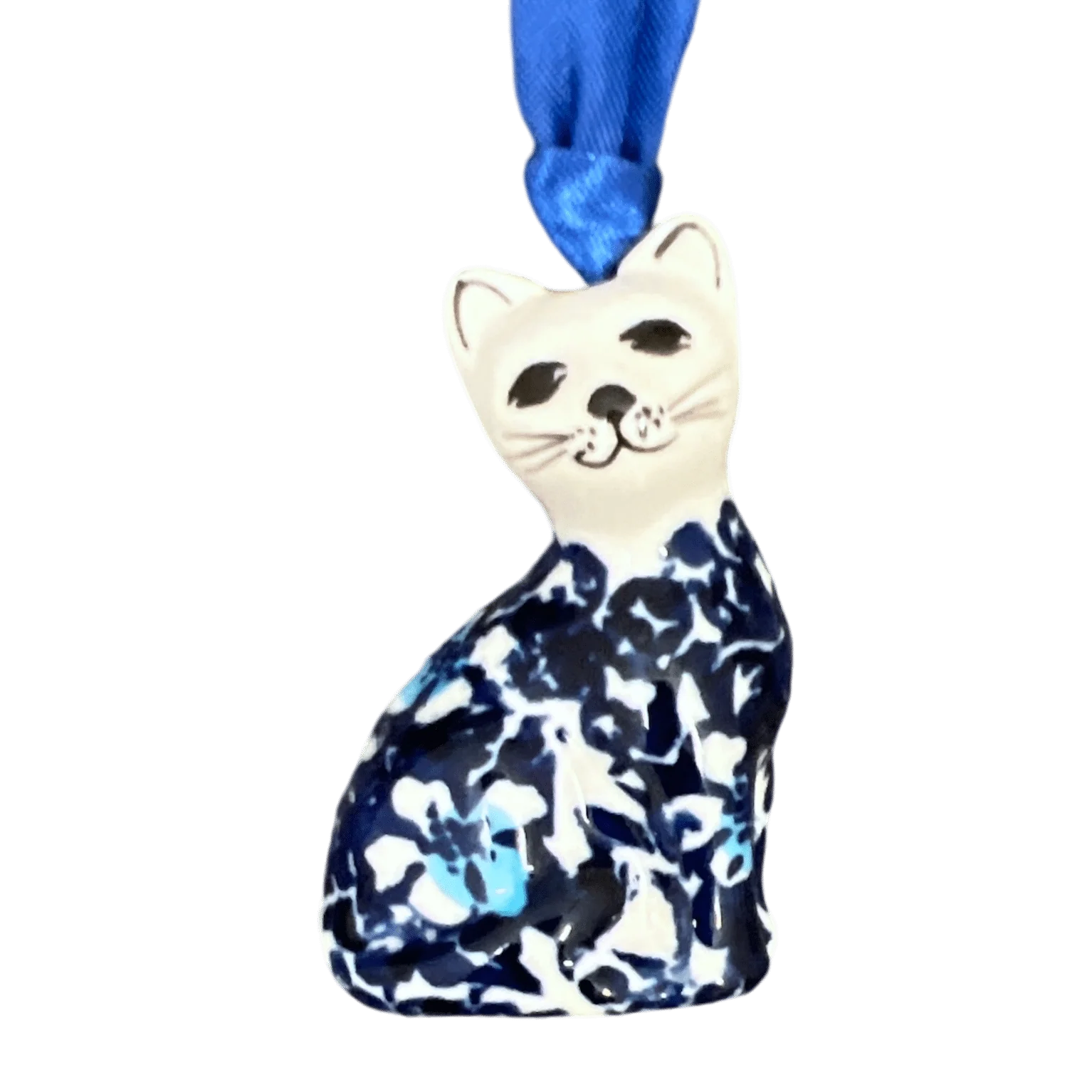 Ornament, Cat, 1.5" in "Blue on Blue" by Manufaktura | K018T-J109