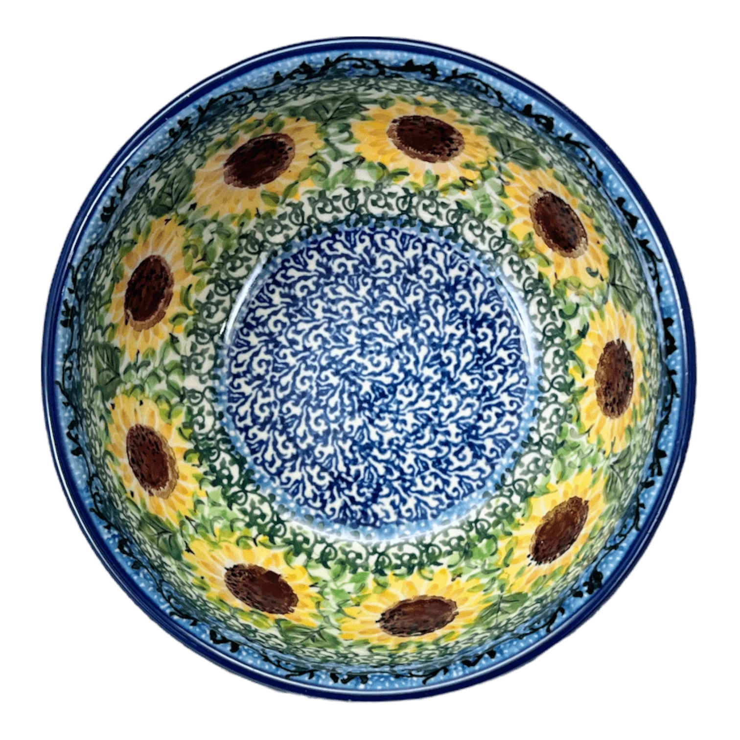 Bowl, Round, Deep, 5.5" in "Sunflowers" by Ceramika Artystyczna | A986-U4739 - Image 4