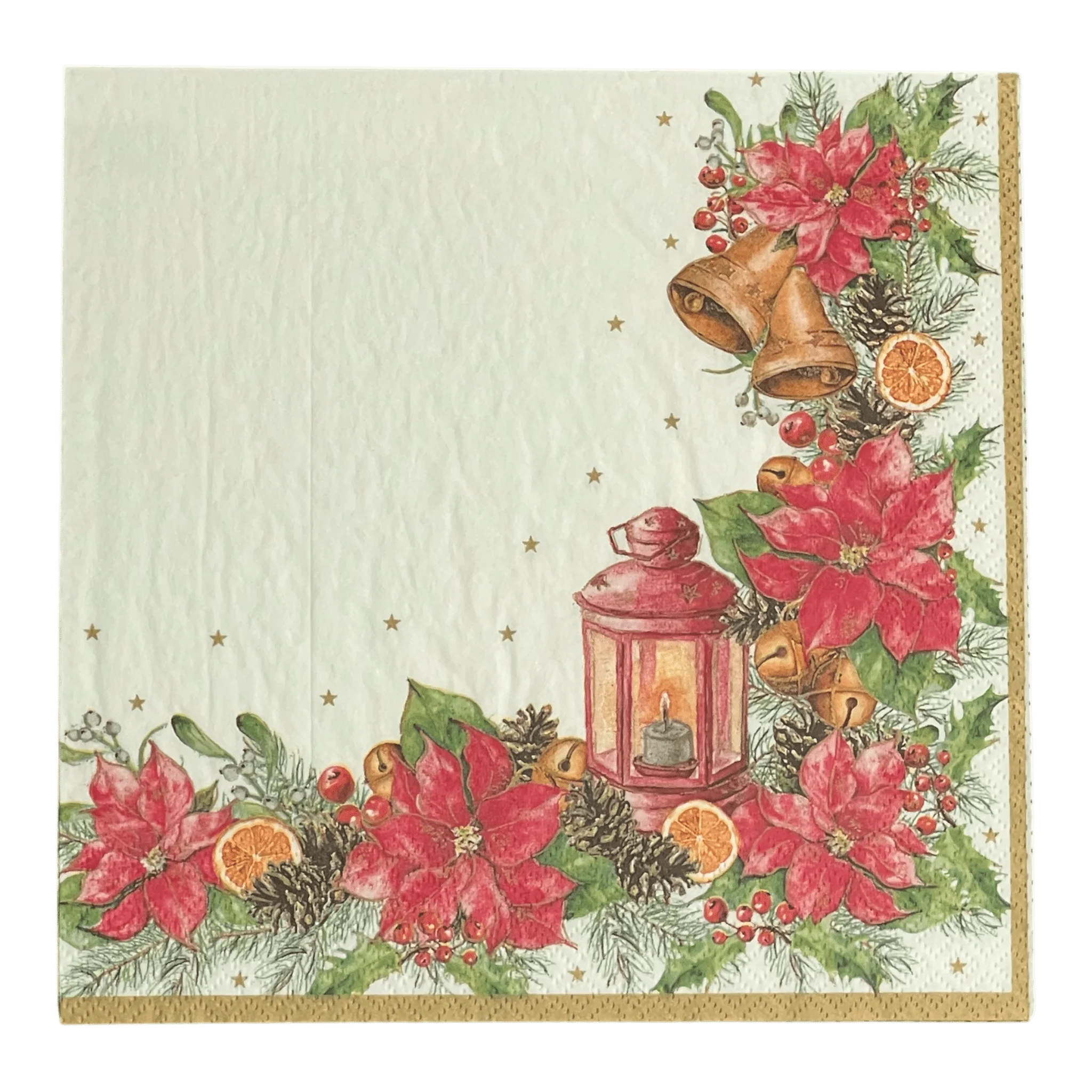 Paper Dinner Napkins in "Poinsettia Frame" by MAKI | SLGW-024701