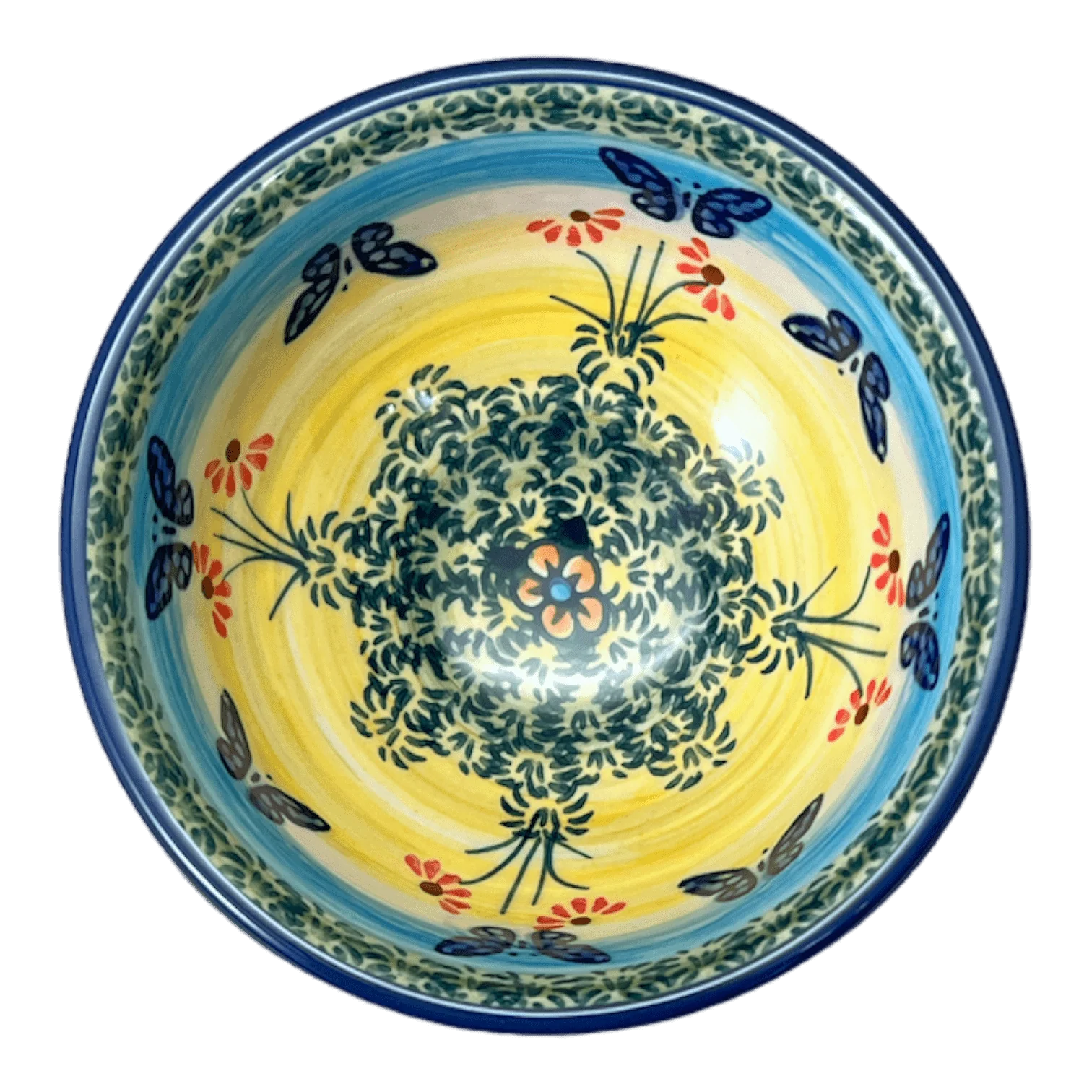 Bowl, Round, Dipping, 4.25" in "Butterflies in Flight" by Manufaktura | M153S-WKM - Image 2