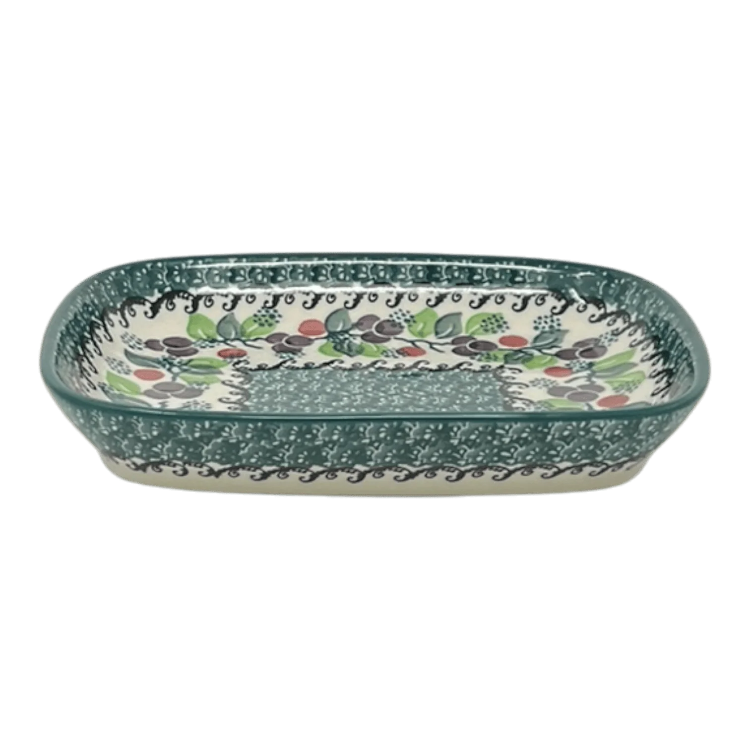Dish, Shallow, 5.75" x 7" in "Sugar Plums" by Ceramika Artystyczna | A160-2838Q - Image 2