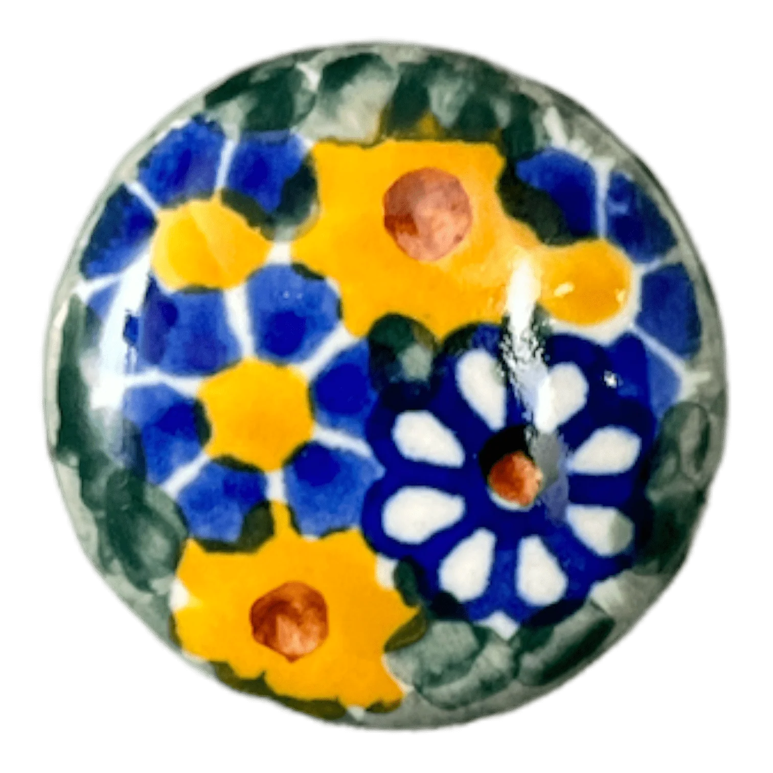 Drawer Pull, 1.25", WR (WR67A) in "Chamomile" by W.R. Ceramika | WR67A-RC4 - Image 2