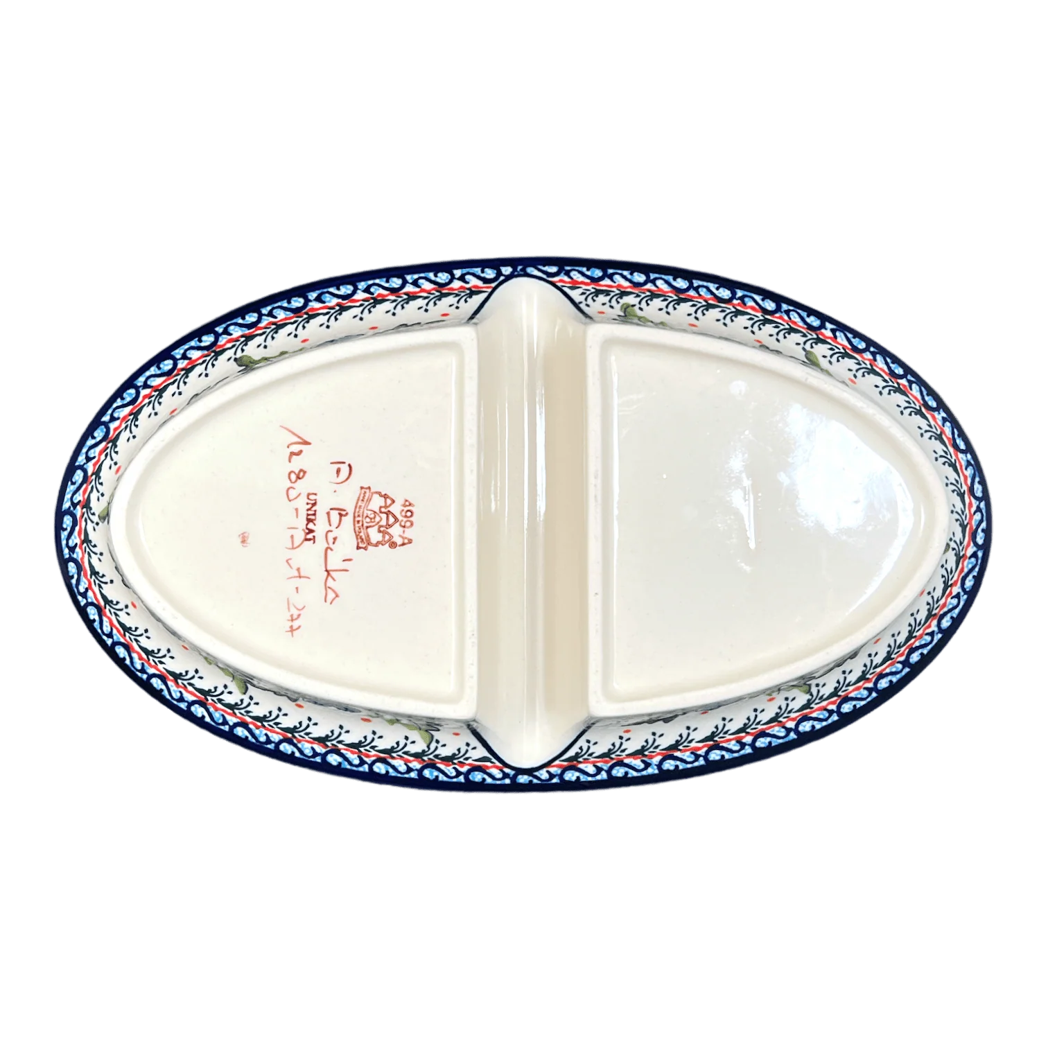 Dual Dish, 11.75" x 7" in "Pansies in Bloom" by Zaklady | Y1280A-ART277 - Image 4