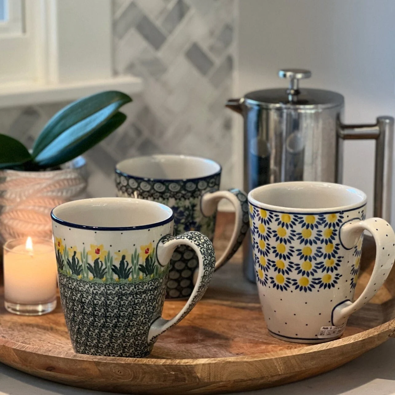 Mug, 22 oz in "Aztec Blues" by Ceramika Artystyczna | AD60-U4428 - Image 2