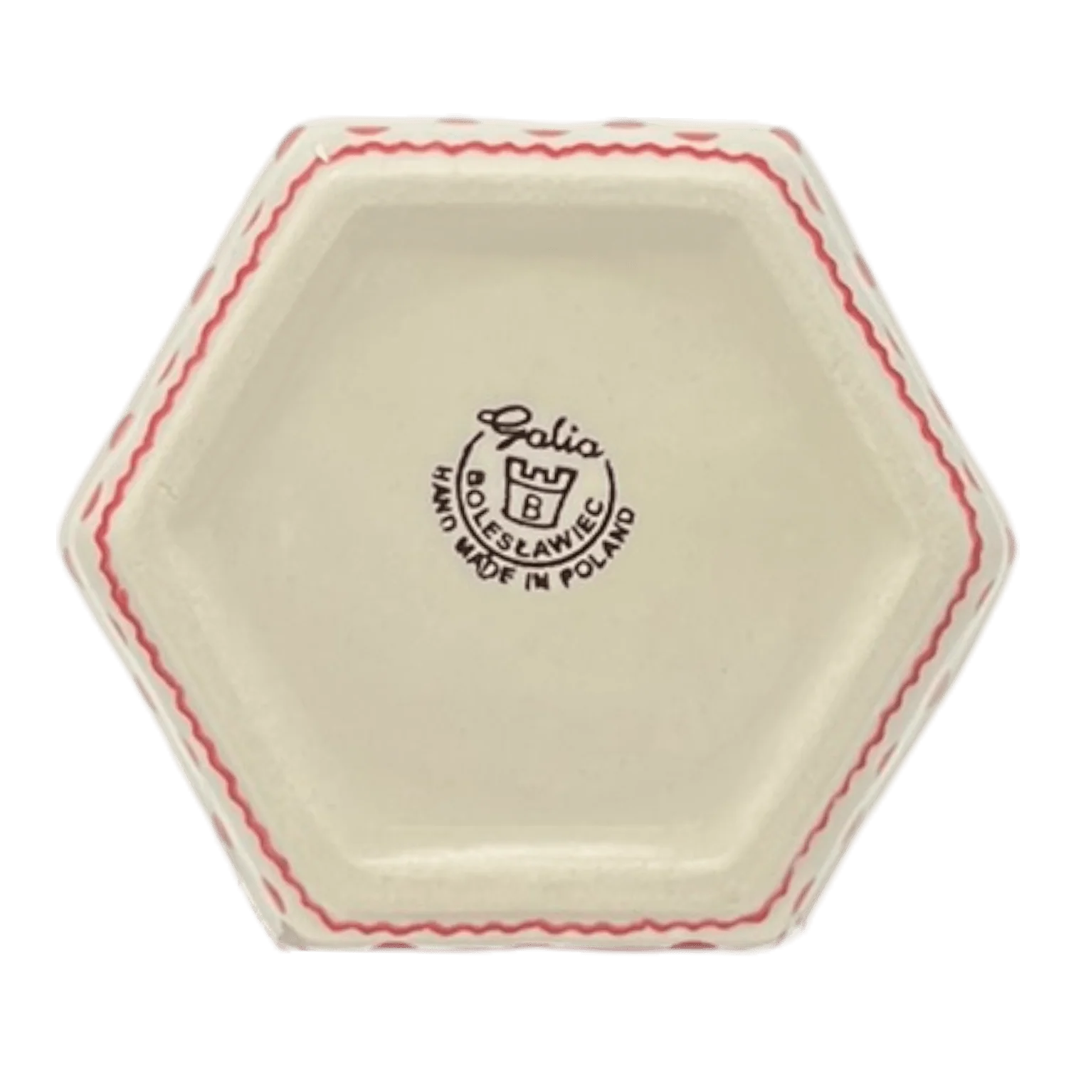 Flower Pot, Hexagonal, 5" Small in "Dotted Reds" by Galia | GDN08-PG3 - Image 6