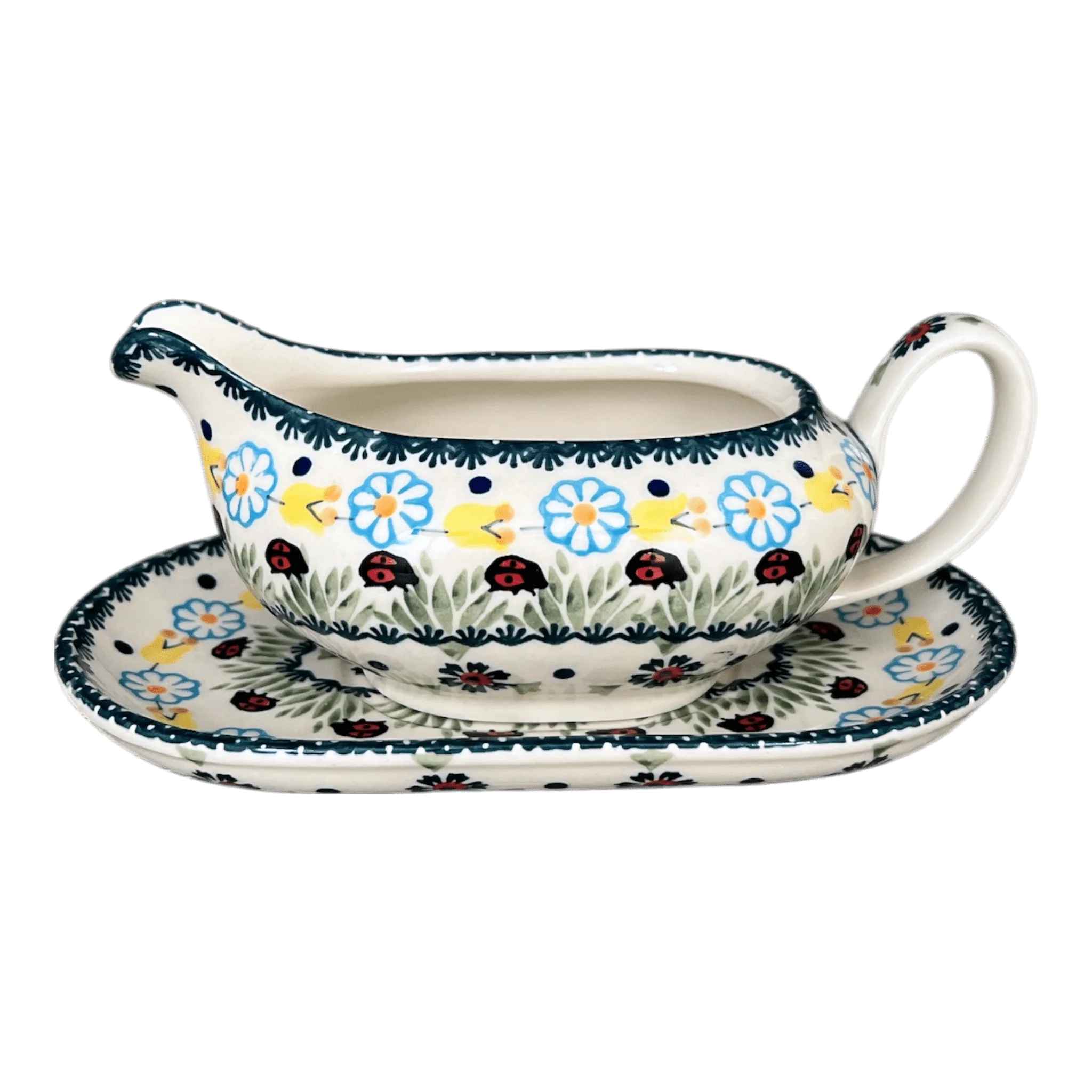 Gravy Boat, 14 oz in "Lady Bugs" by Manufaktura | S119T-IF45