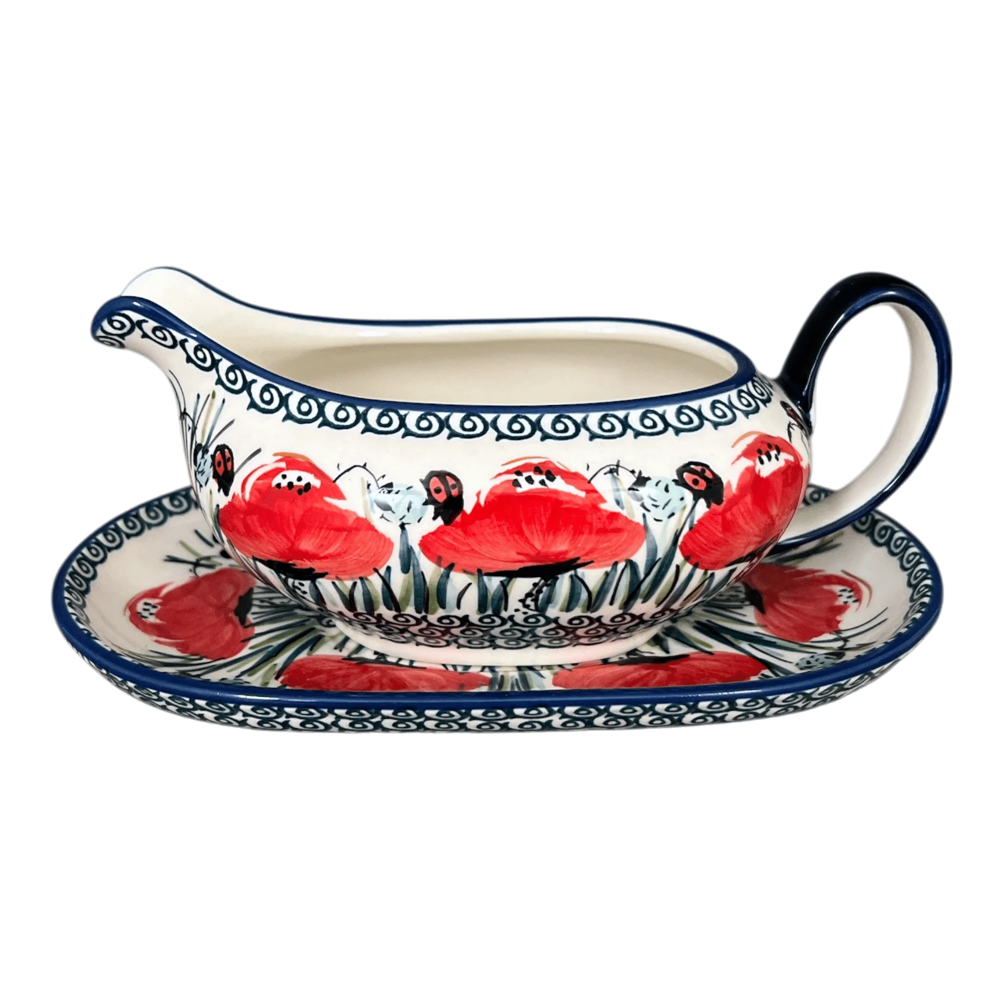Gravy Boat, 14 oz in "Poppy Paradise" by Manufaktura | S119S-PD01