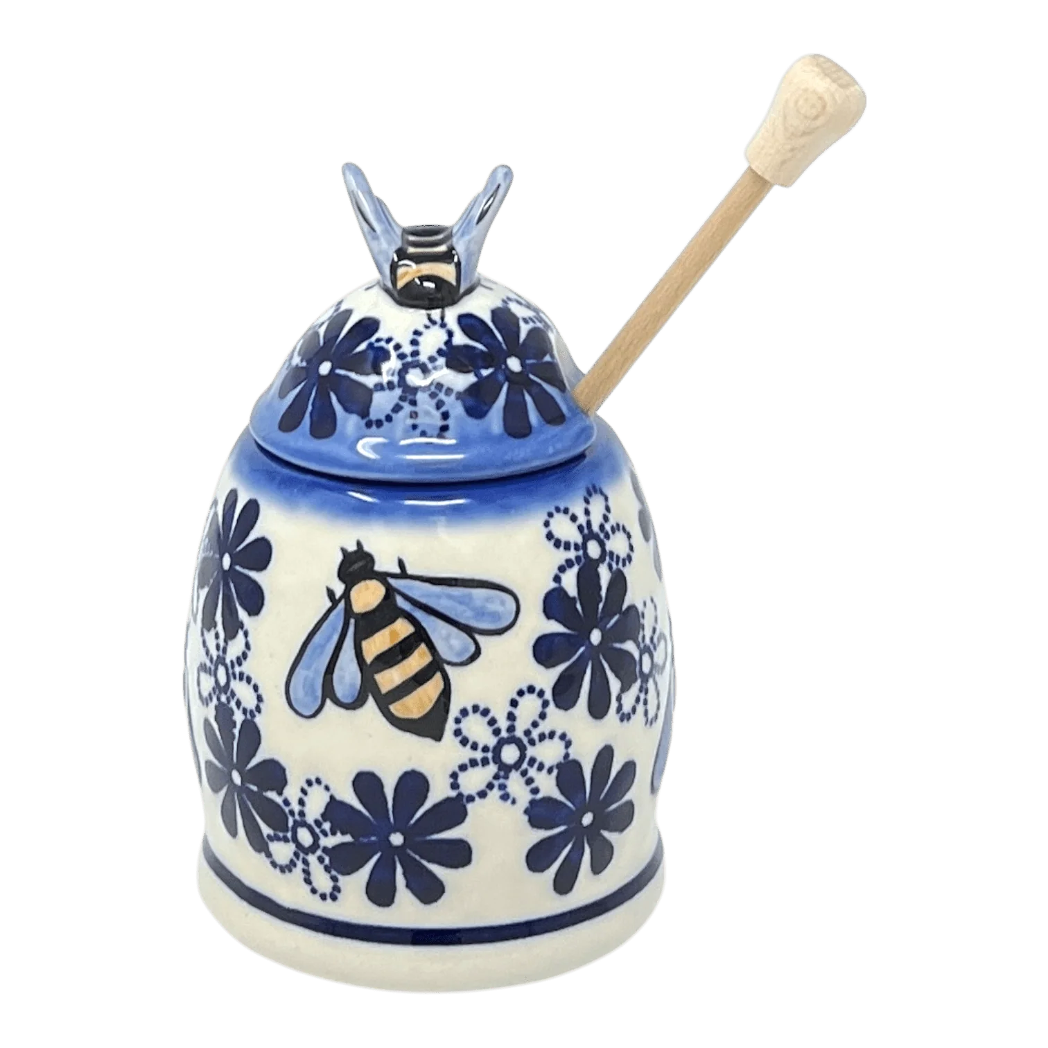 Jar, Honey, 5" in "Blue Flower Child" by Andy | NDA18-39