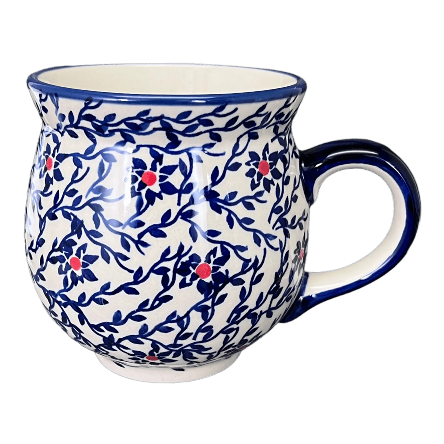 Mug, Belly Mug, 16 oz Large in "Blue Canopy" by Manufaktura | K068U-IS04