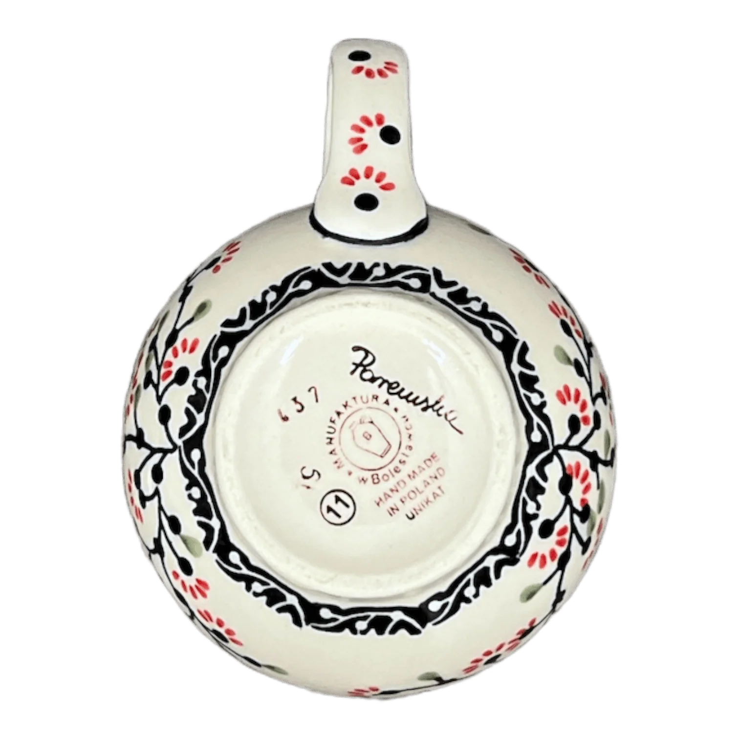Mug, Belly Mug, 16 oz Large in "Cherry Blossoms" by Manufaktura | K068S-DPGJ - Image 2
