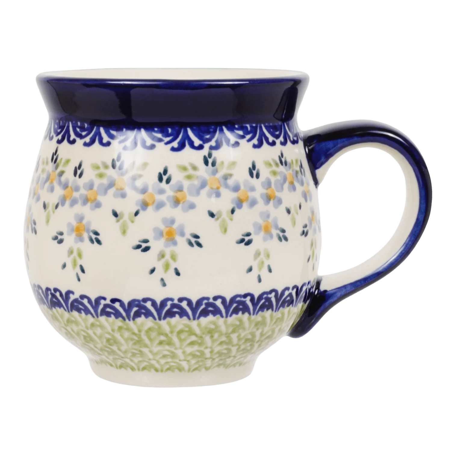Mug, Belly Mug, 16 oz Large in "Garden Stroll" by Manufaktura | K068U-P316