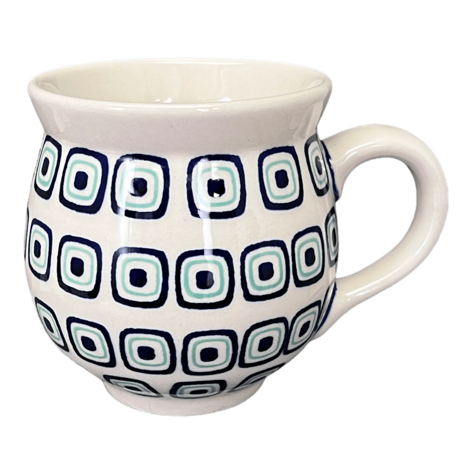 Mug, Belly Mug, 16 oz Large in "Green Retro" by Manufaktura | K068U-604A