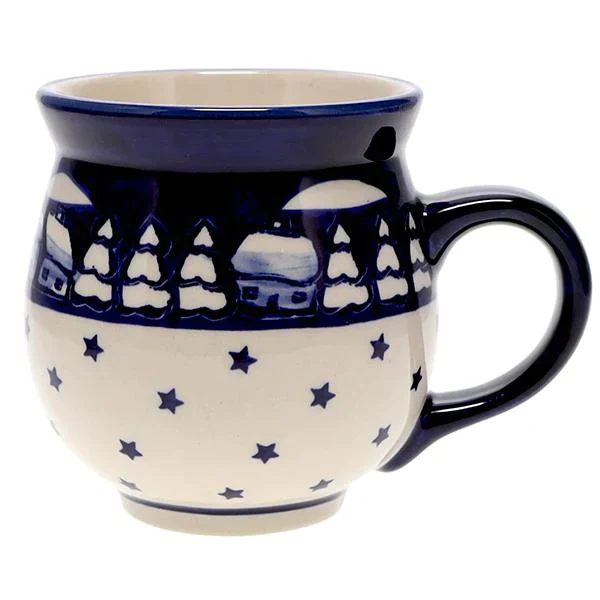 Mug, Belly Mug, 16 oz Large in "Winter's Eve" by Manufaktura | K068S-IBZ