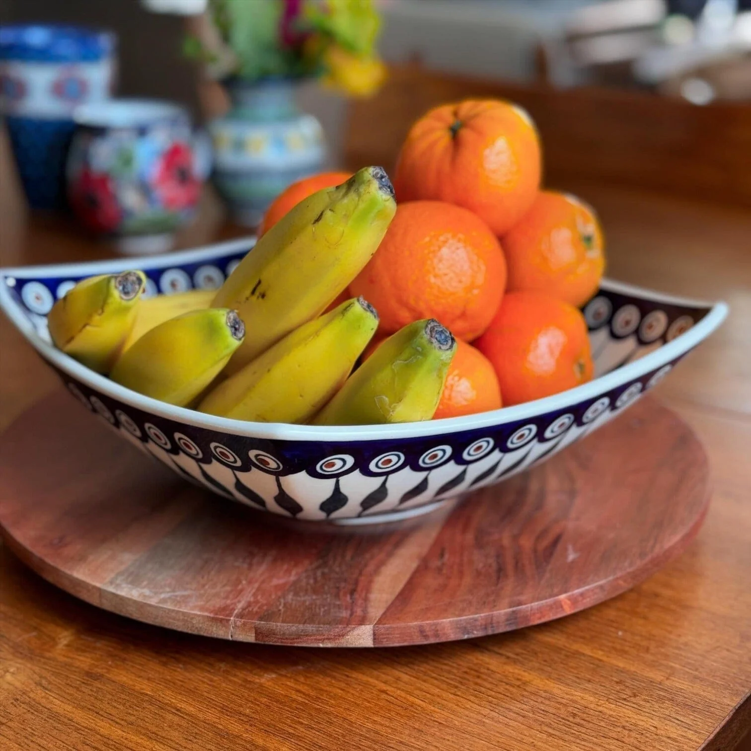 Bowl, Square, Nut, Large, 10.5" in "Dusty Blue Butterflies" by Manufaktura | M121U-AS56 - Image 3