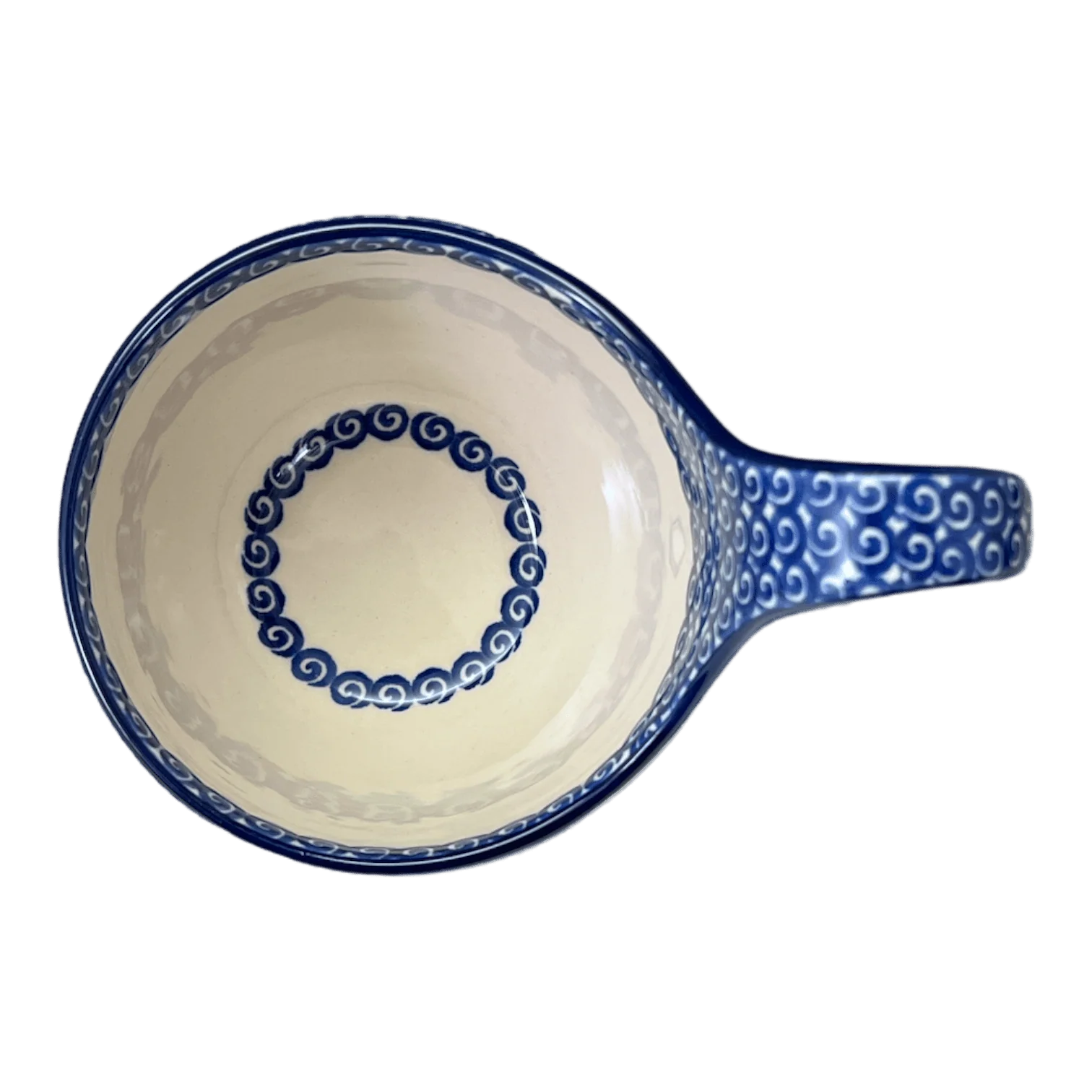 Bowl, Round, Loop Handle, 16 oz in "Mediterranean Waves" by Ceramika Artystyczna | A845-U72 - Image 3