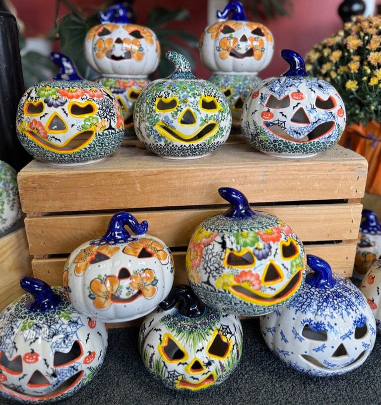 Luminary, Pumpkin, 5.75" in "Blue & Green Dream" by Galia | GAD33-UHP2 - Image 2