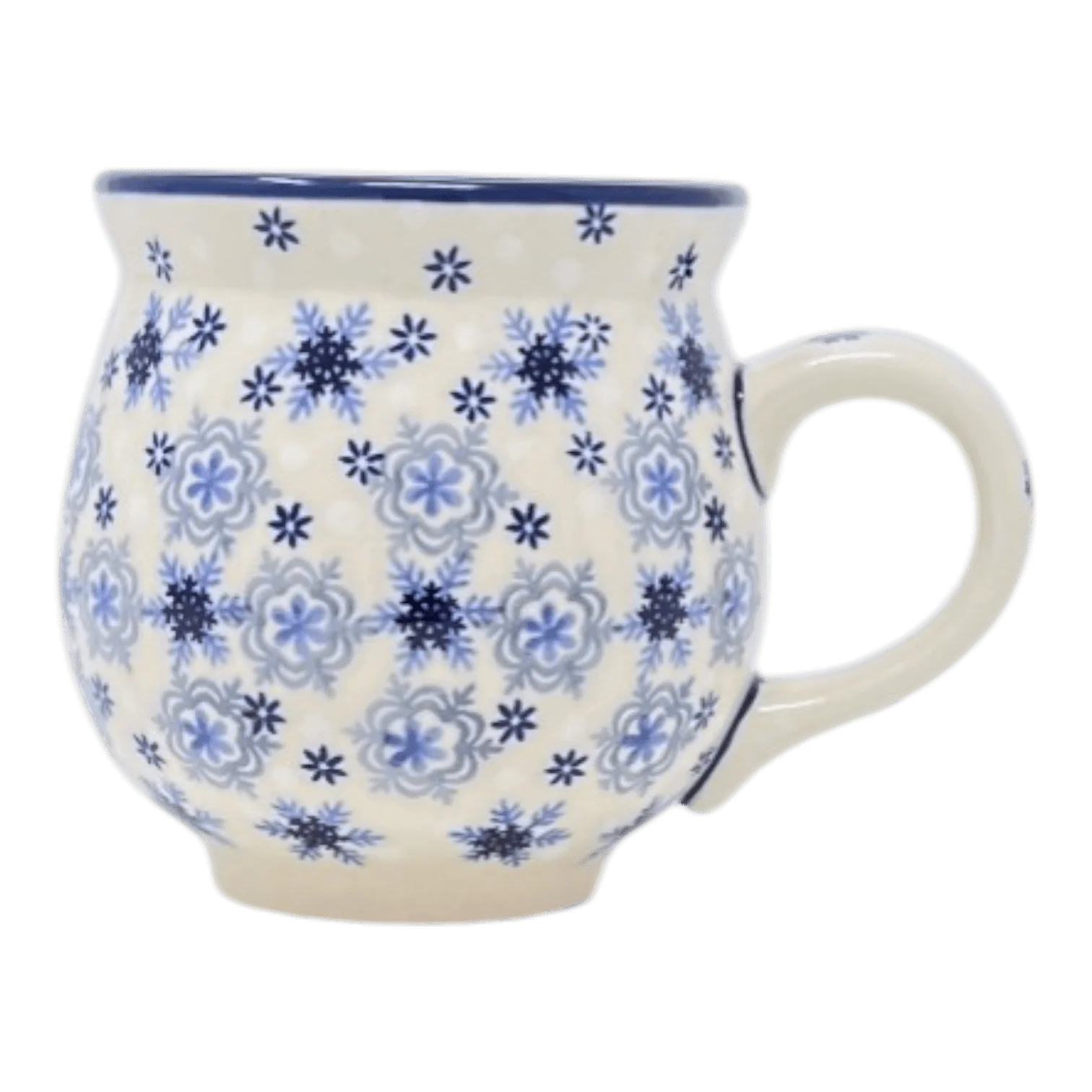 Mug, Belly Mug, 16 oz Large in "Polish Blizzard" by Manufaktura | K068U-PS12