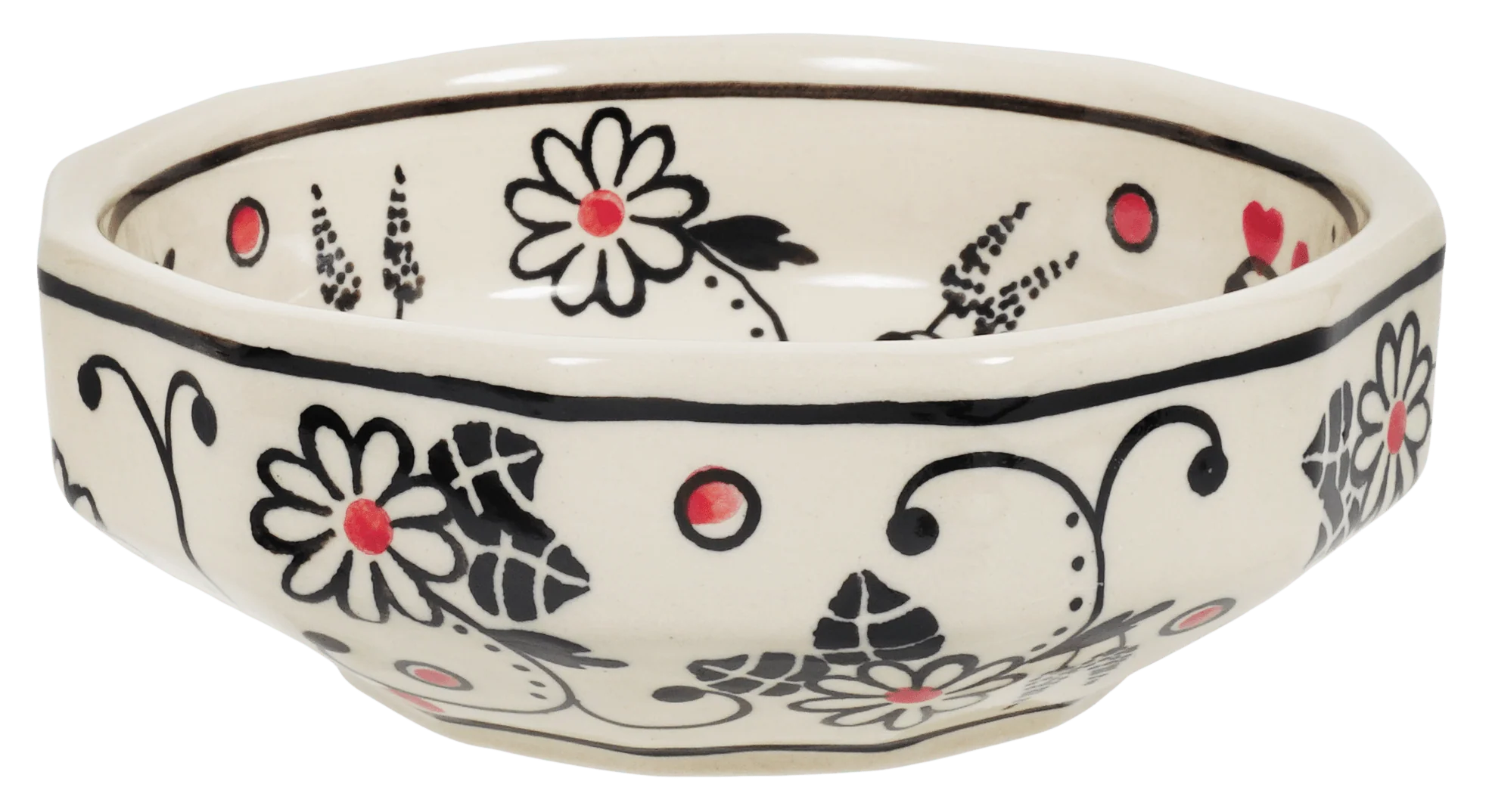 Bowl, Multiangular, 5" in "Night Garden" by Manufaktura | M058U-BL02