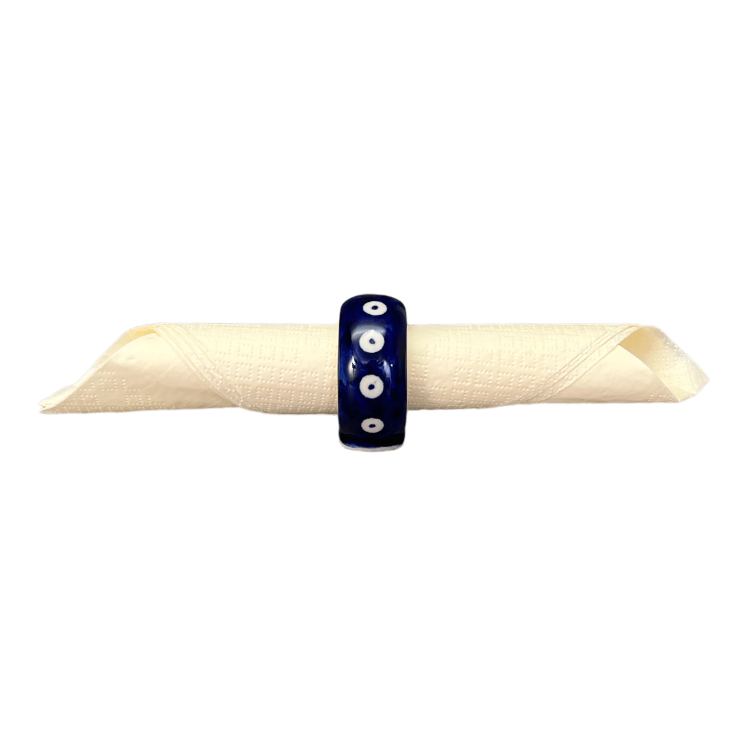 Napkin Ring, 2", WR (WR18B) in "Dot to Dot" by W.R. Ceramika | WR18B-SM2 - Image 3