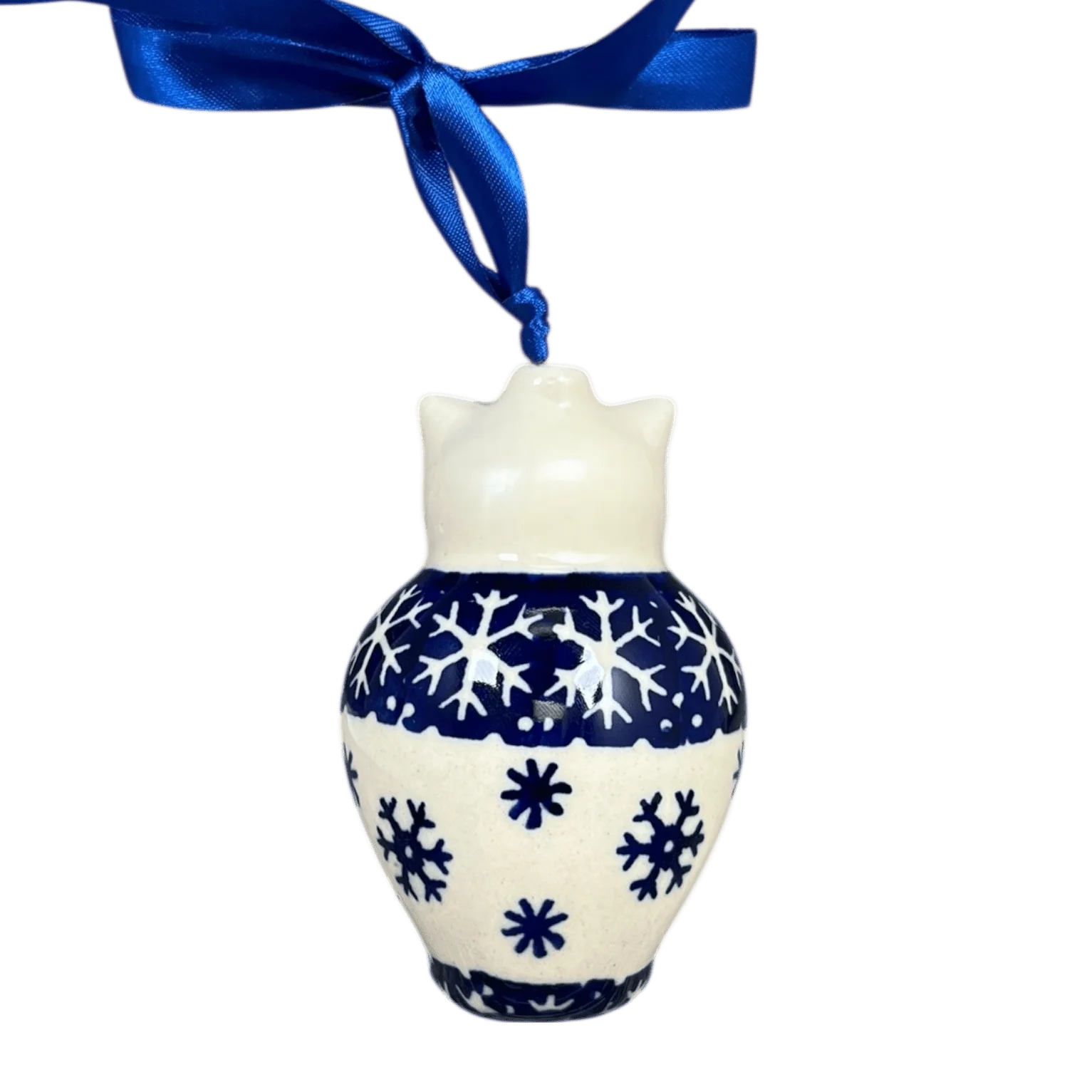 Ornament, Owl, 2" in "Snow Drift" by Manufaktura | K026T-PZ - Image 2