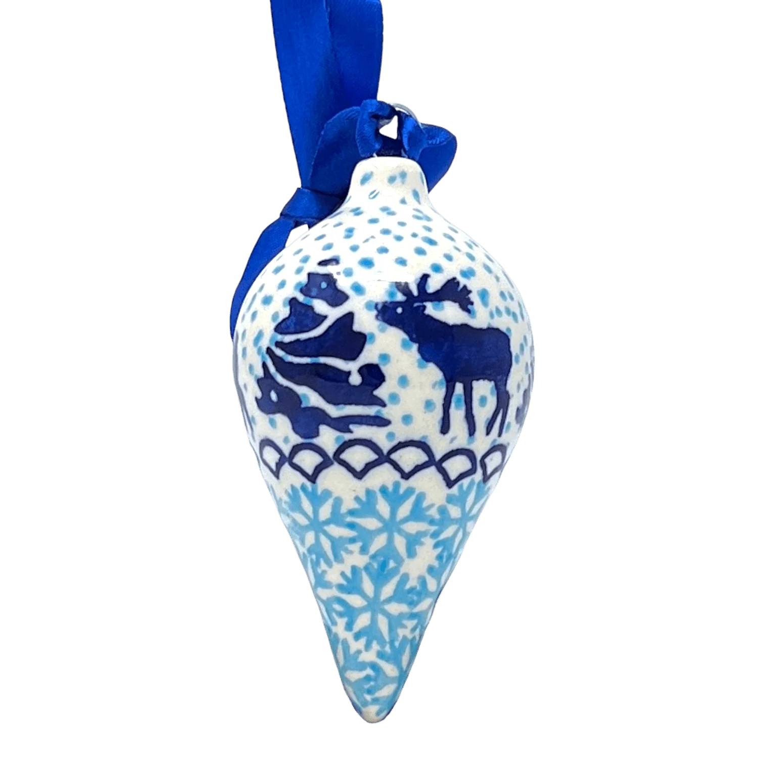 Ornament, Teardrop in "Peaceful Season" by Manufaktura | K027T-JG24