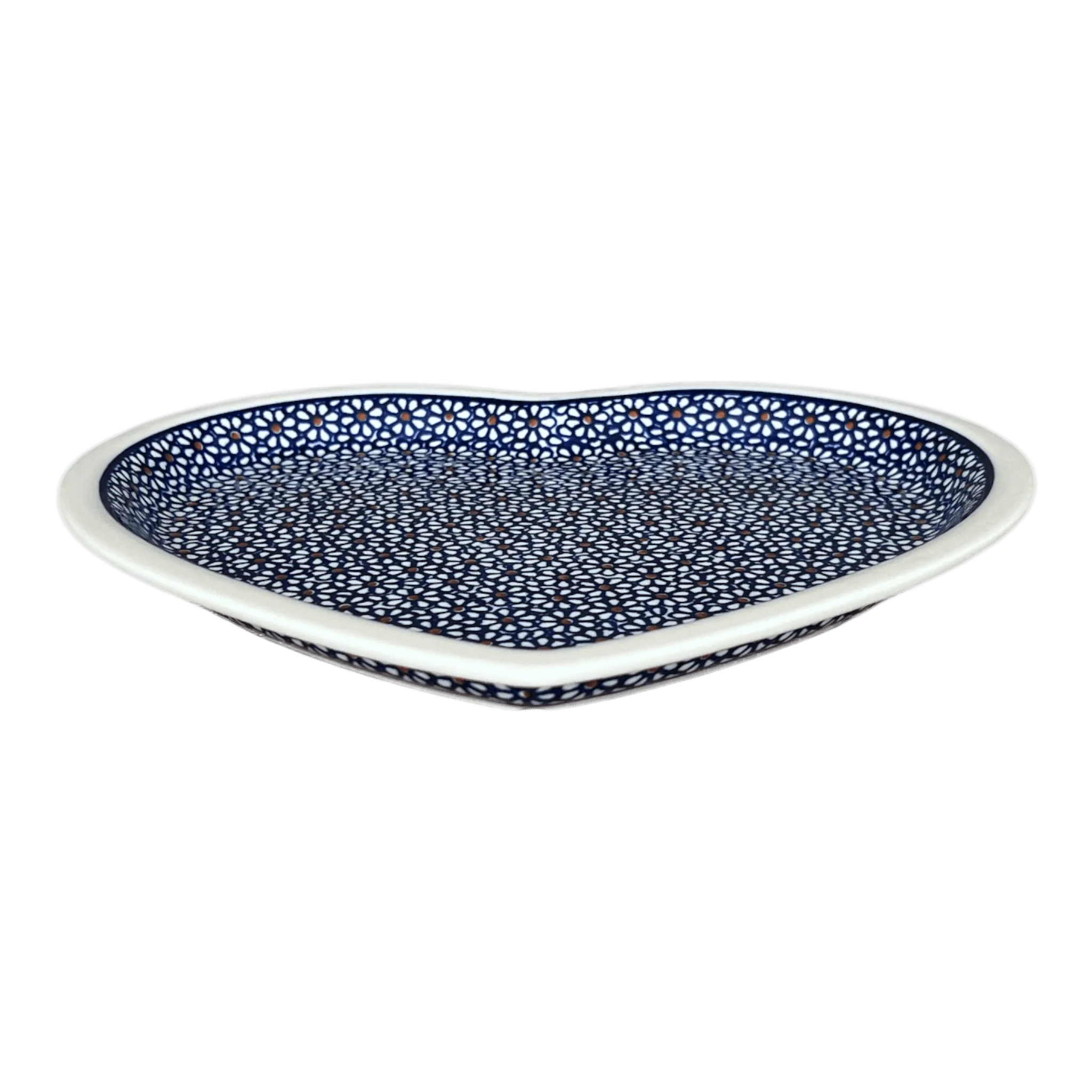 Plate, Heart-Shaped, 11" x 10" in "Ditsy Daisies" by Zaklady | Y1254A-D120 - Image 2