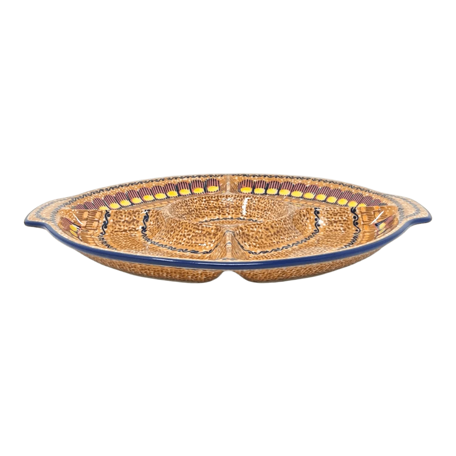 Plate, Round, Divided, 12.5" in "Desert Sunrise" by Manufaktura | T138U-KLJ - Image 3