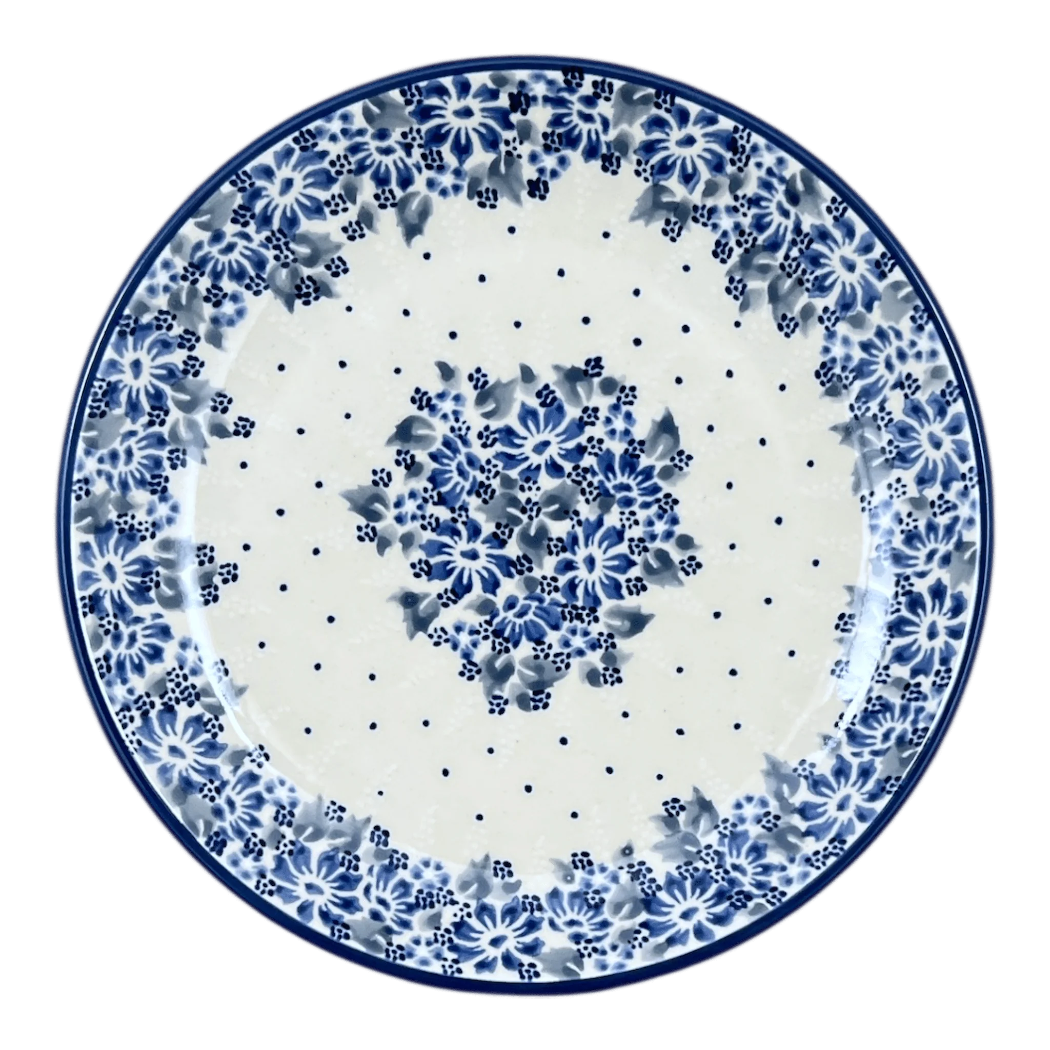 Plate, Round, Salad, 8.5" in "Winter Hibiscus" by Manufaktura | T134U-JZ42