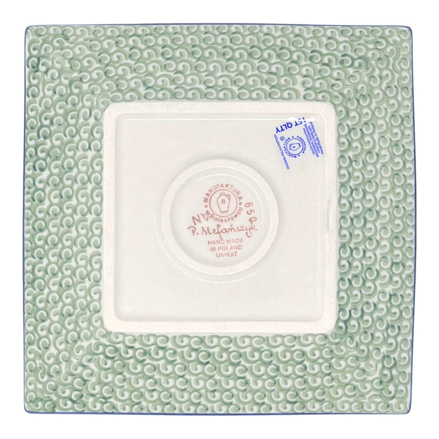 Plate, Square, Dessert, 7" in "Pink Poinsettia" by Manufaktura | T158S-PS14 - Image 4