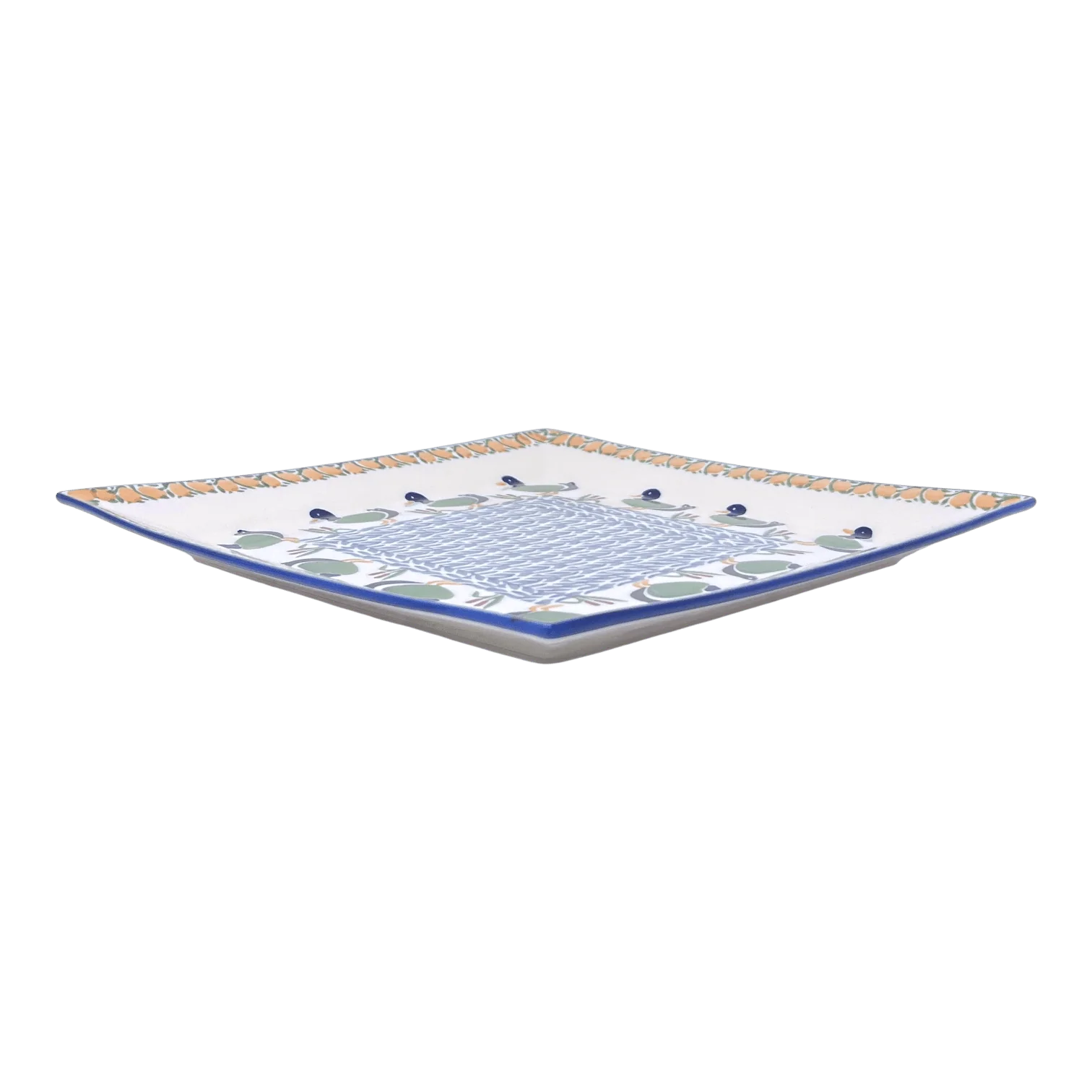 Plate, Square, Dinner, 11.25" Plate in "Ducks in a Row" by Manufaktura | T145U-P323 - Image 3
