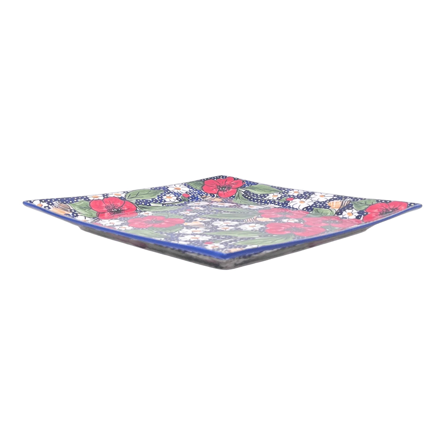 Plate, Square, Dinner, 11.25" Plate in "Poppies & Posies" by Manufaktura | T145S-IM02 - Image 3