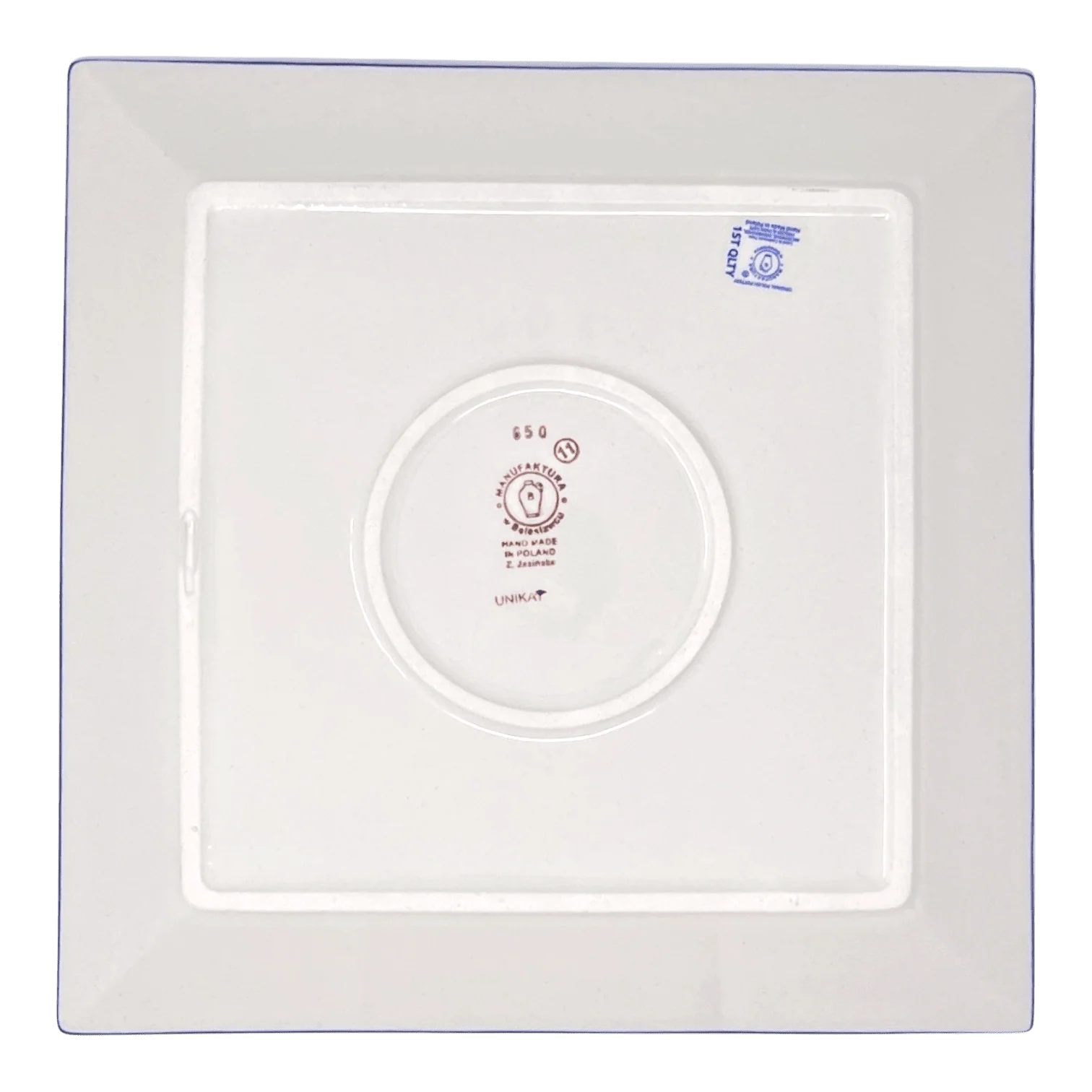 Plate, Square, Dinner, 11.25" Plate in "Winter Hibiscus" by Manufaktura | T145U-JZ42 - Image 4