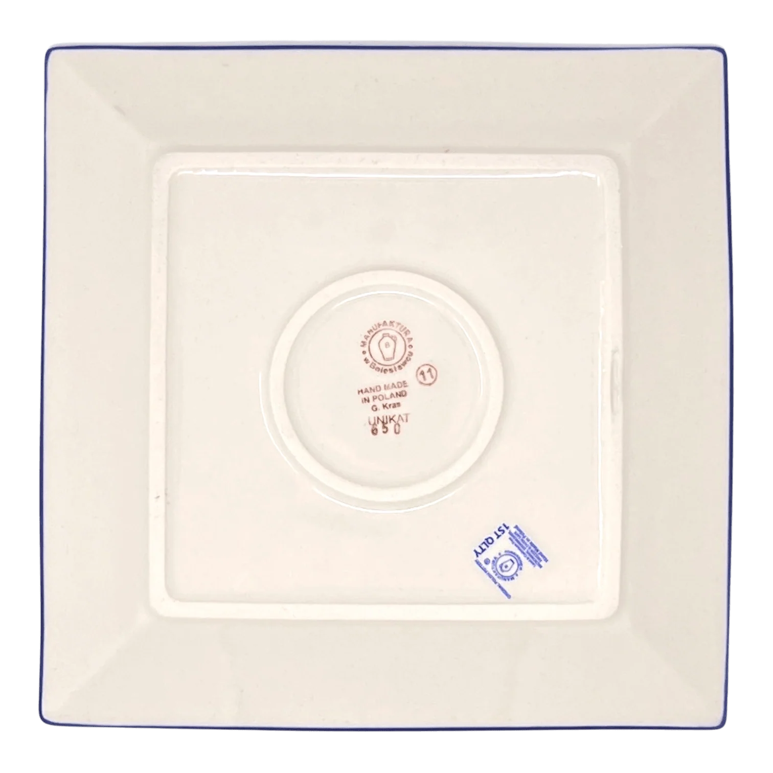 Plate, Square, Salad, 9" in "Strawberry Fields" by Manufaktura | T146U-AS59 - Image 3