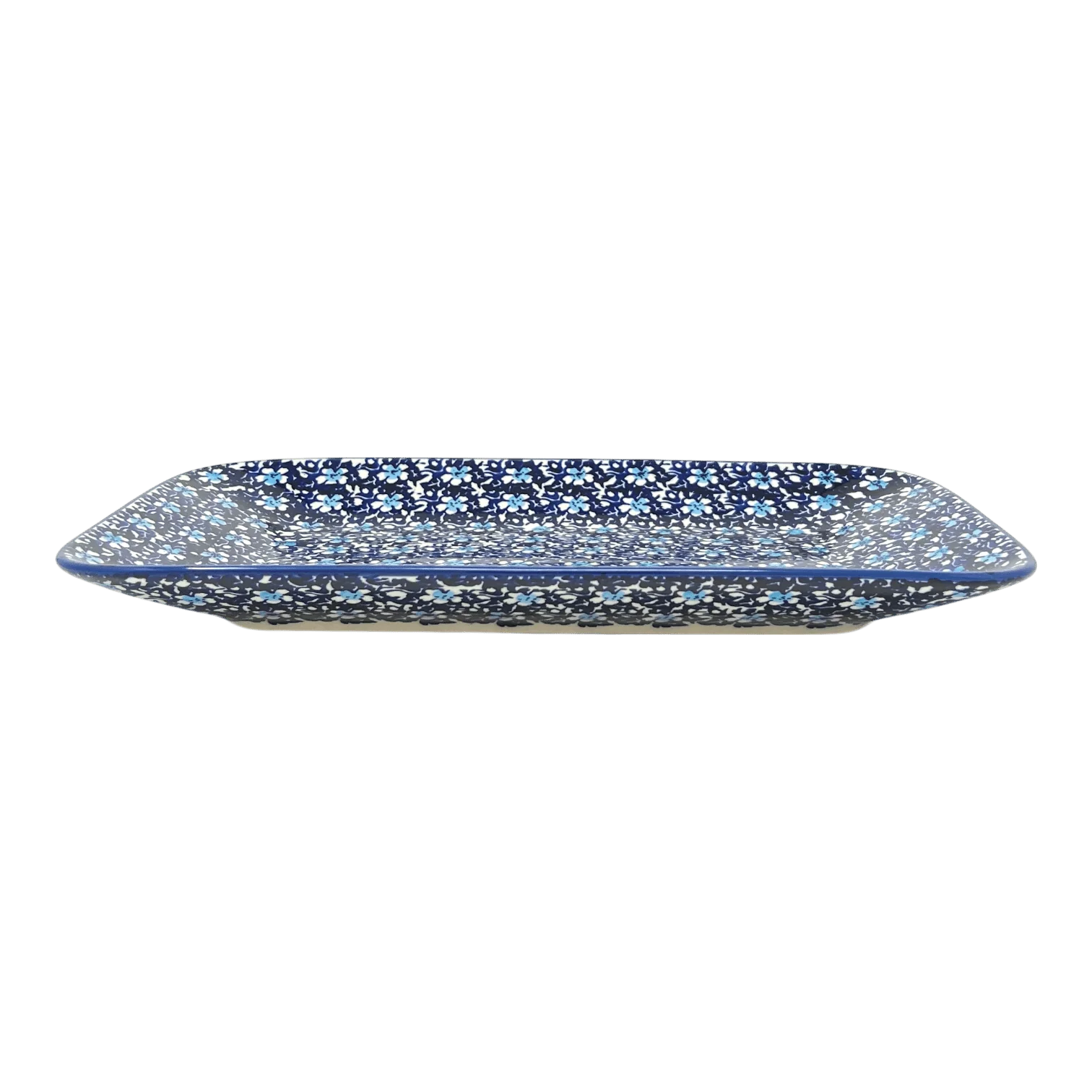 Platter, Rectangular, 14" x 8" in "Blue on Blue" by Manufaktura | P202T-J109 - Image 3